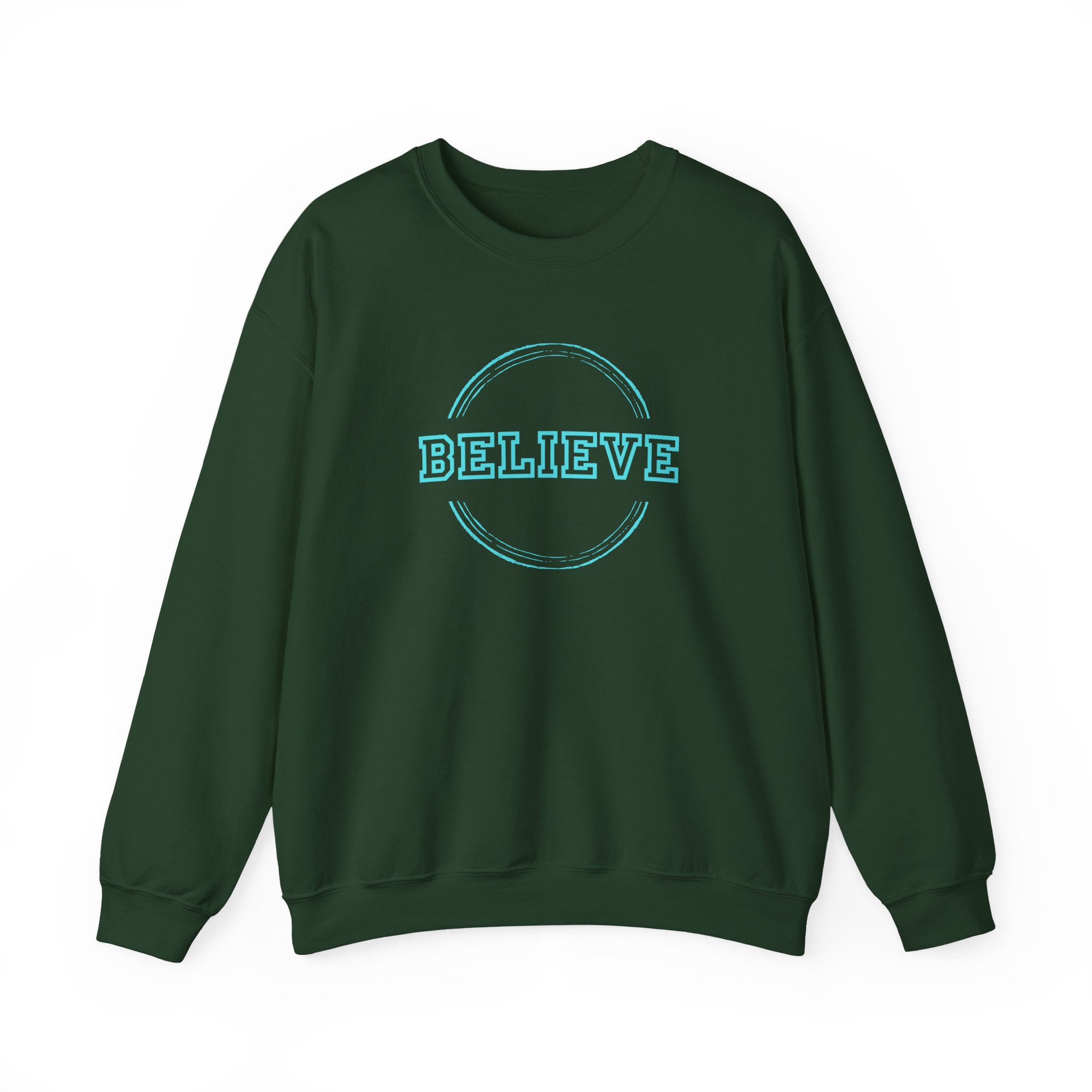 Believe – "Varsity Preppy Circle" Classic Heavy Blend Crewneck Sweatshirt - Imagen 6