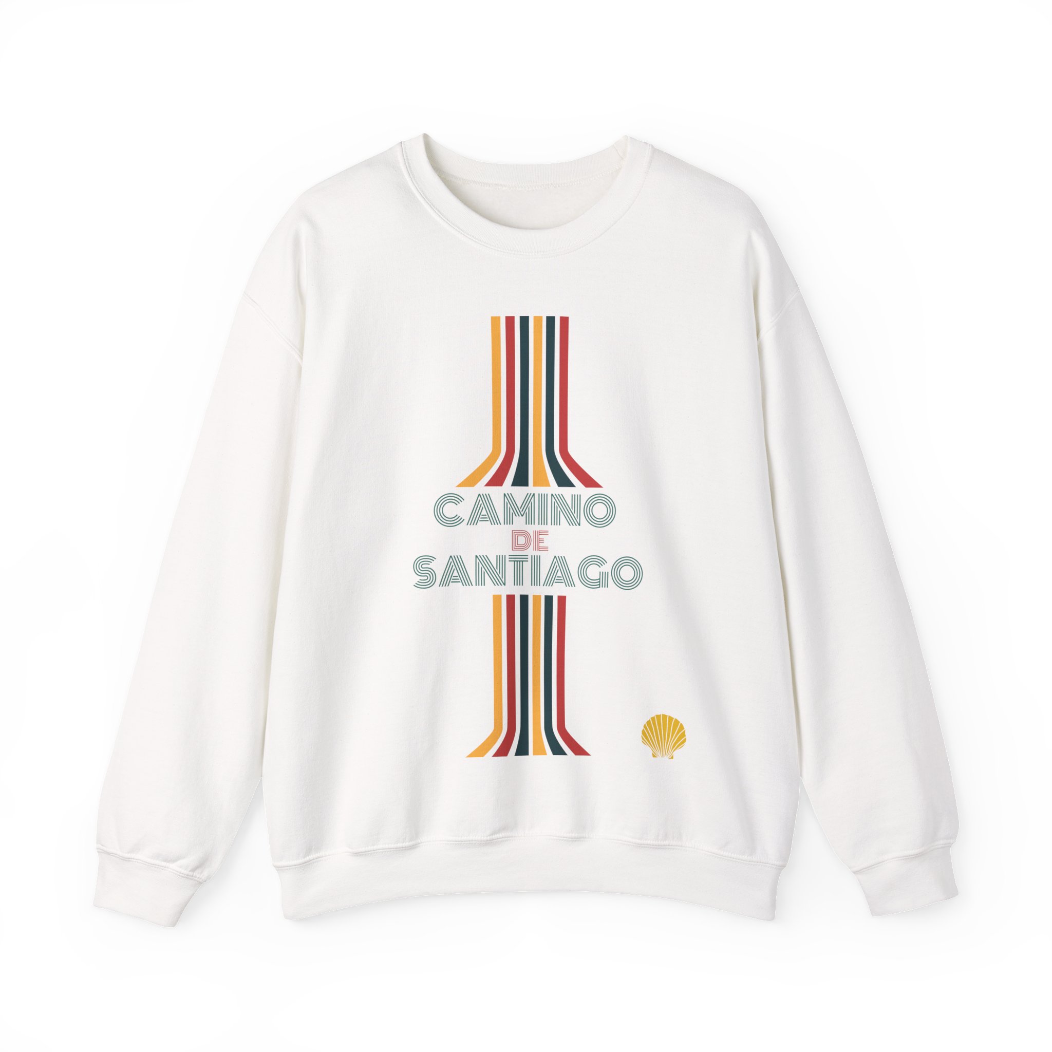 Camino de Santiago – "Retro Vertical Flow" Classic Unisex Crewneck T-Shirt