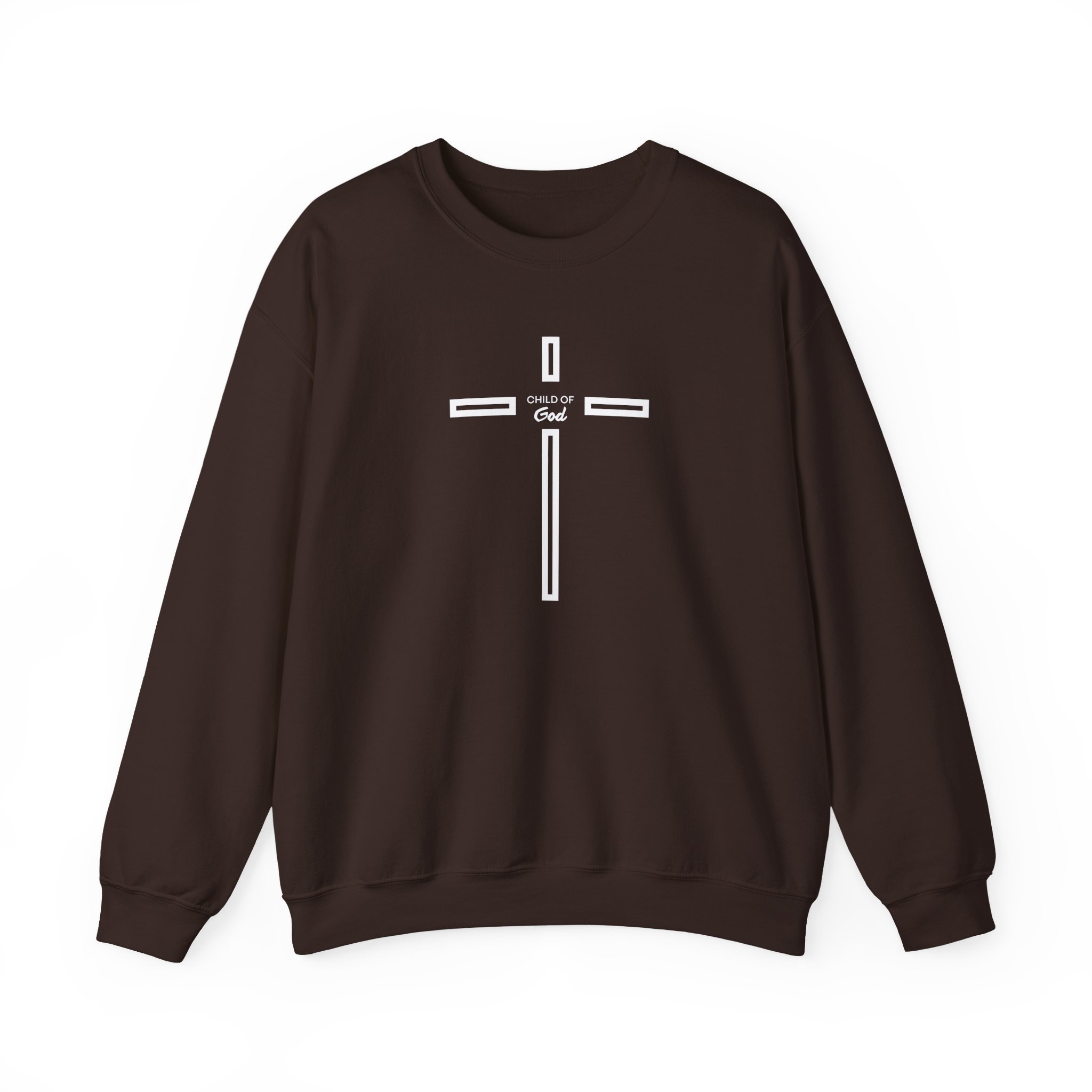 Child of God – "Modern Linear Cross" Classic Heavy Blend Crewneck Sweatshirt - Imagen 4