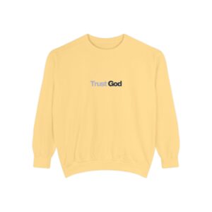 Trust God – "Radiant Cross" Vintage Garment-Dyed Sweatshirt