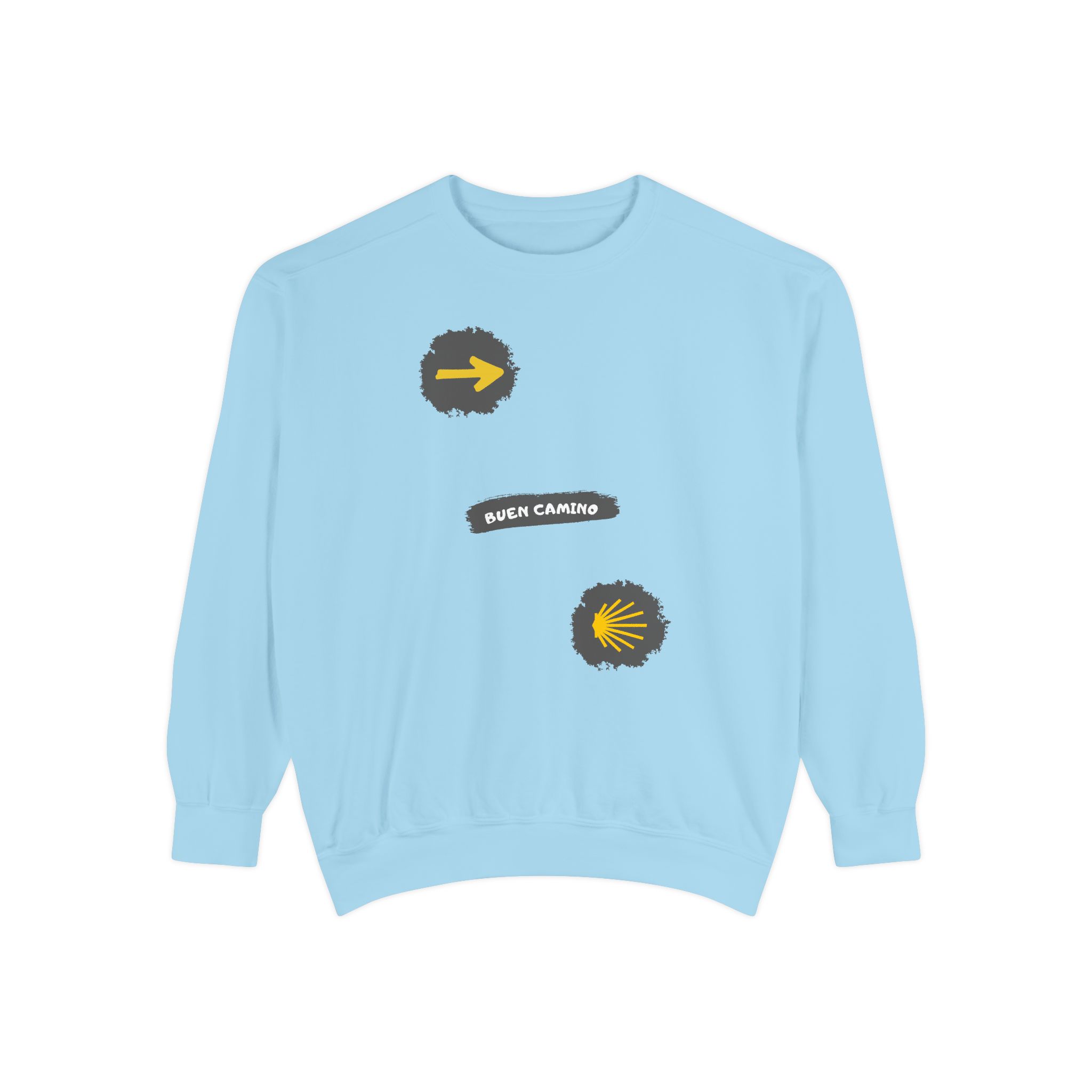 Camino de Santiago – "Urban Stencil" Vintage Garment-Dyed Sweatshirt - Imagen 6