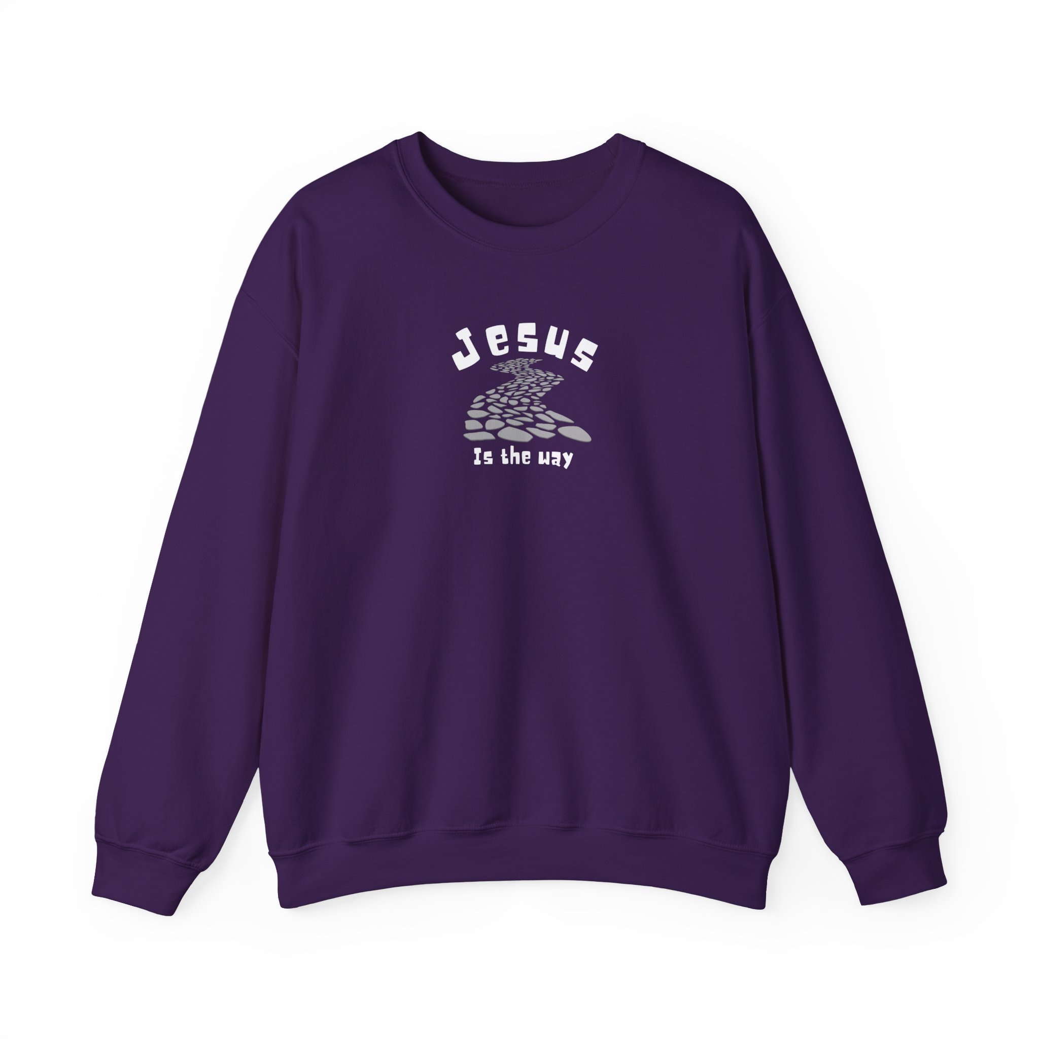 Jesus is the Way – "Stone Path" Classic Heavy Blend Crewneck Sweatshirt - Imagen 11