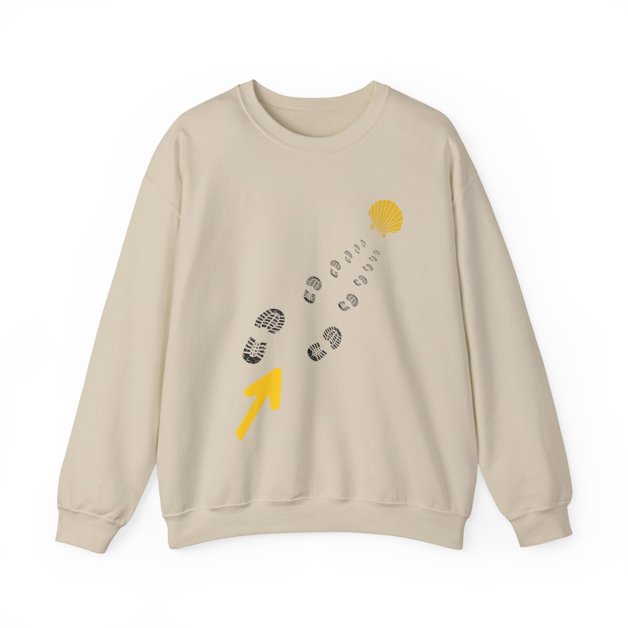 Camino de Santiago – "The Straight Path" Perspective Heavy Blend Crewneck Sweatshirt - Imagen 5