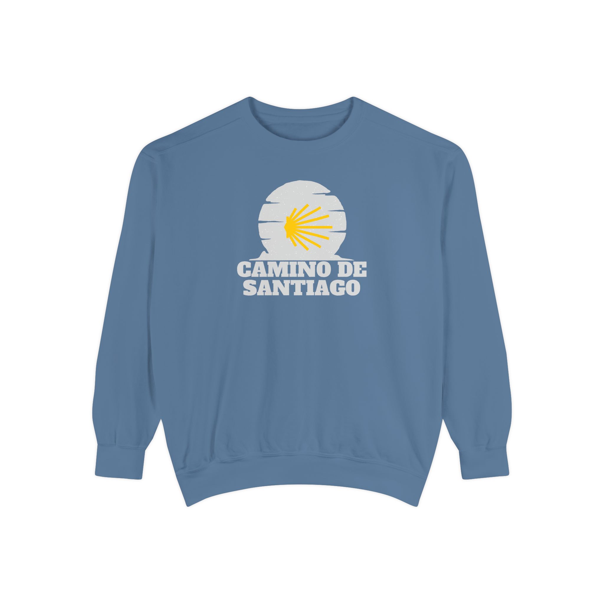 Camino de Santiago – "Sunburst Shell" Vintage Garment-Dyed Sweatshirt - Imagen 5