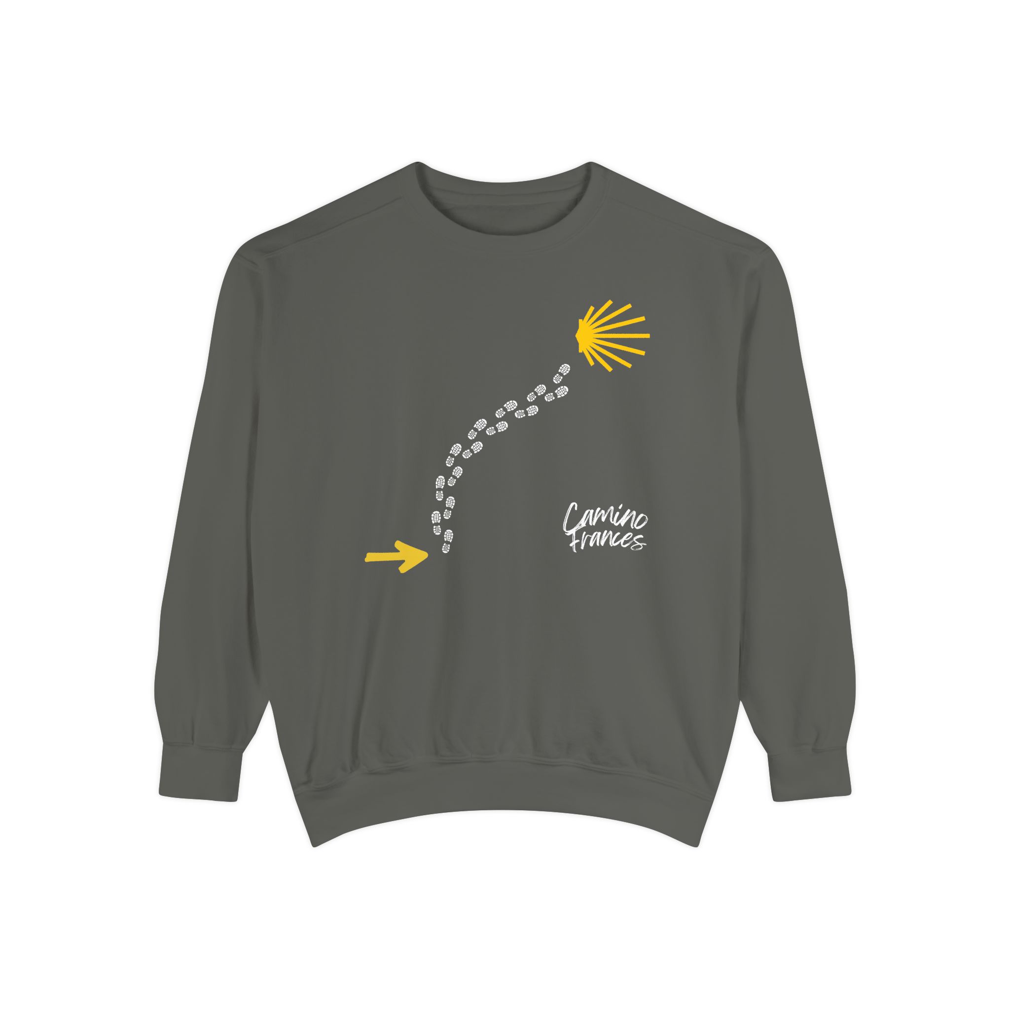 Camino de Santiago – "Camino Francés Trail" Vintage Garment-Dyed Sweatshirt - Imagen 3