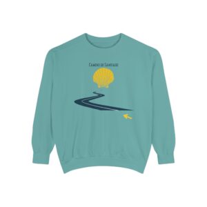 Camino de Santiago – "The Curvy Road" Vintage Garment-Dyed Sweatshirt