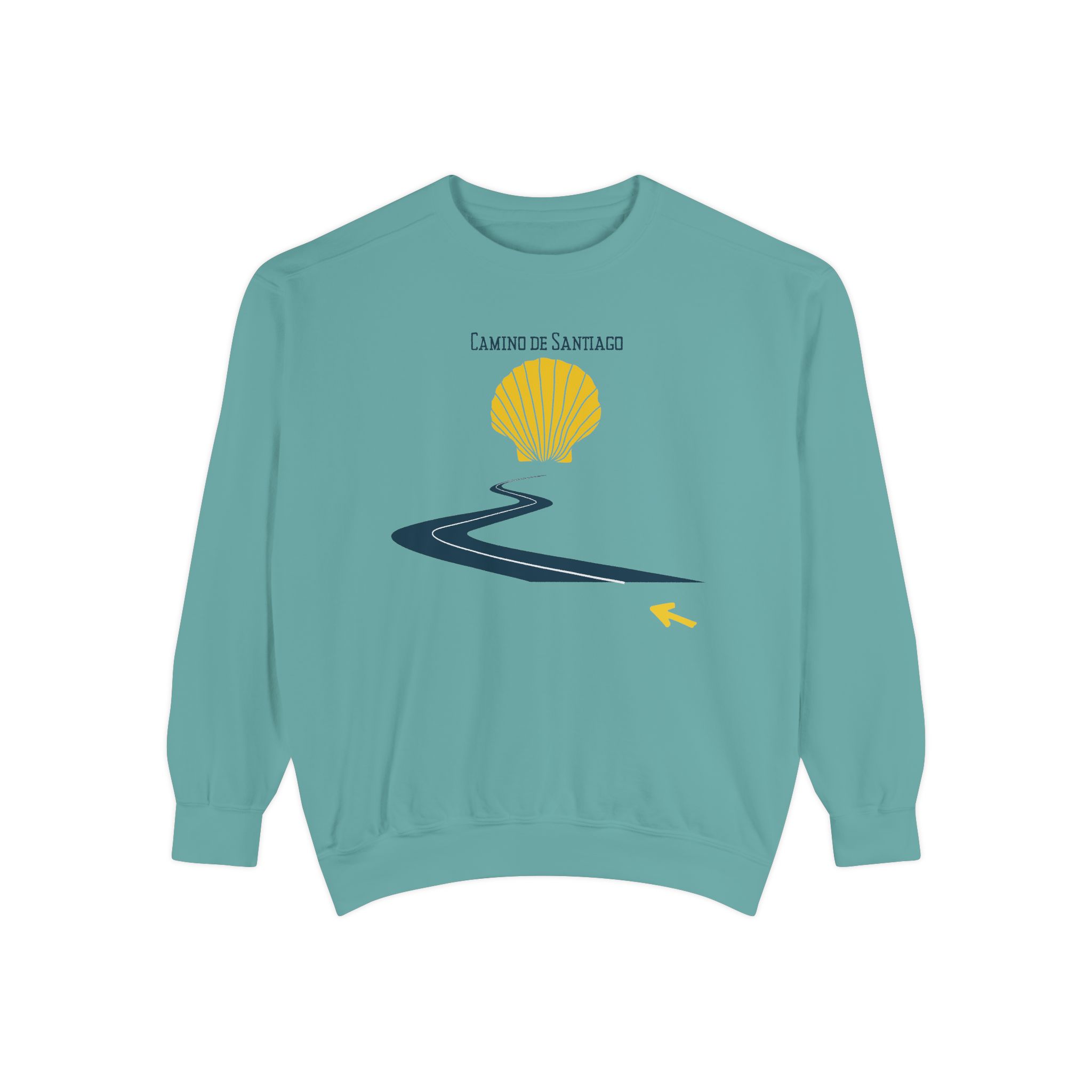 Camino de Santiago – "The Curvy Road" Vintage Garment-Dyed Sweatshirt