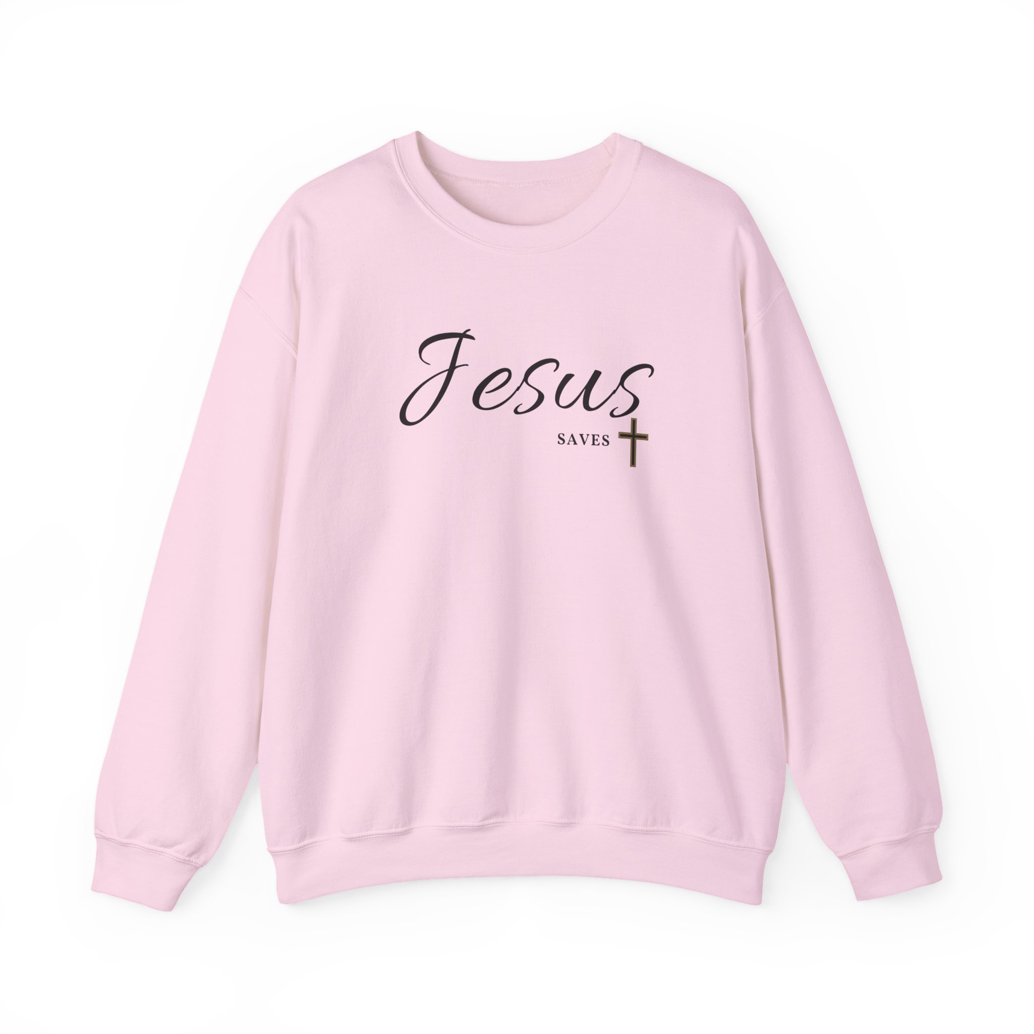 Jesus Saves – "Golden Grace" Classic Heavy Blend Crewneck Sweatshirt - Imagen 5