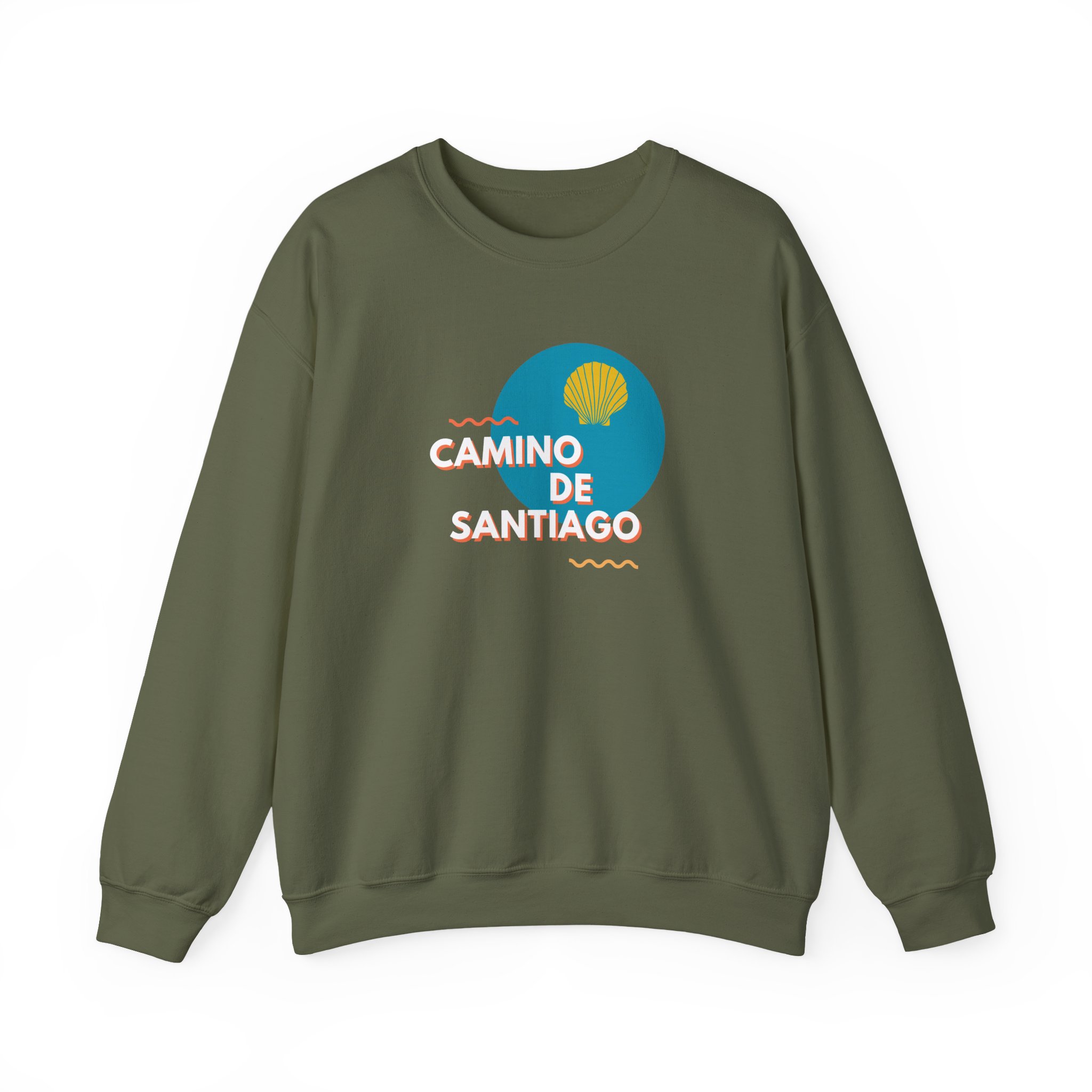Camino de Santiago – "Modern Graphic Shell" Classic Heavy Blend Crewneck Sweatshirt - Imagen 11