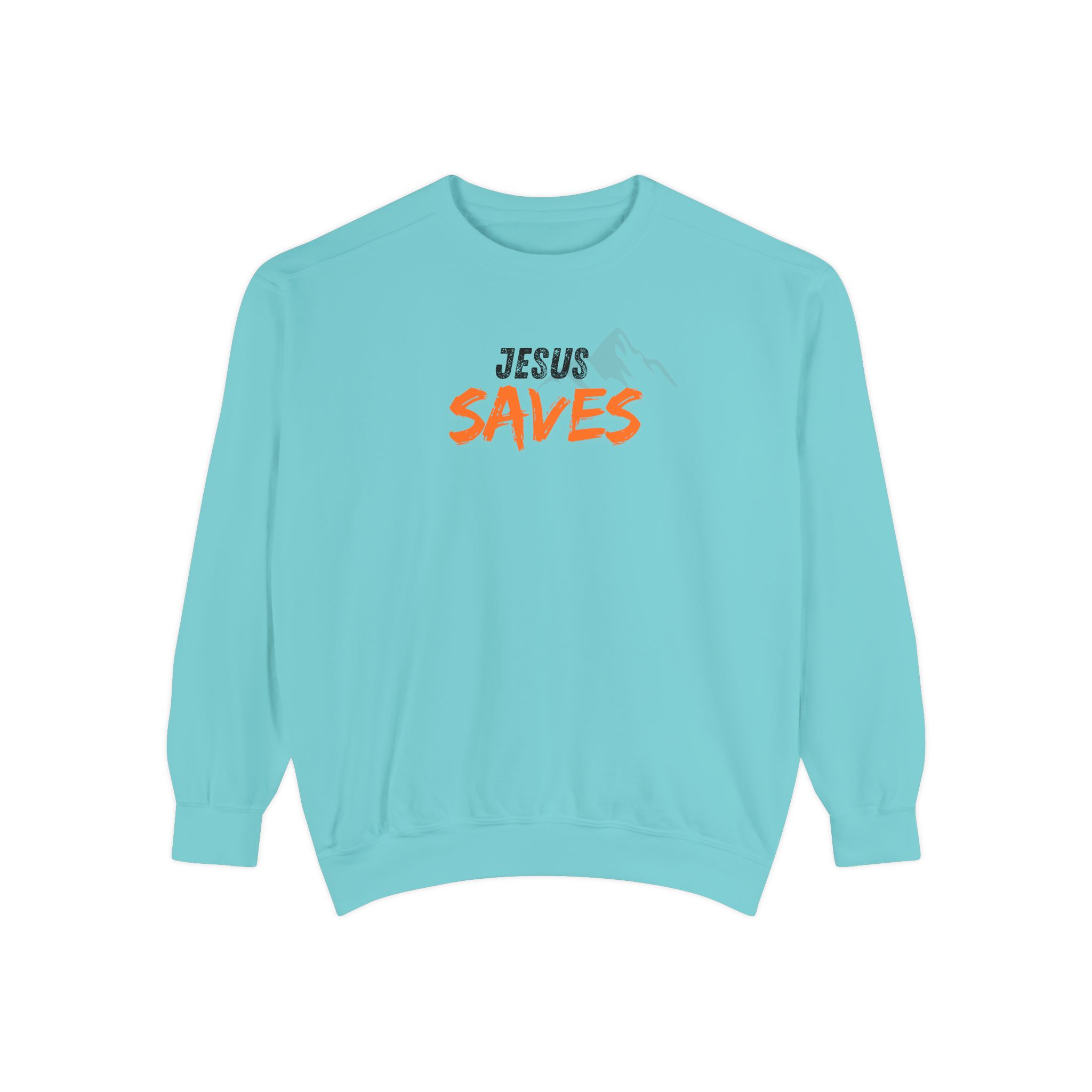 Jesus Saves – "Mountain Rescue" Vintage Garment-Dyed Sweatshirt - Imagen 6