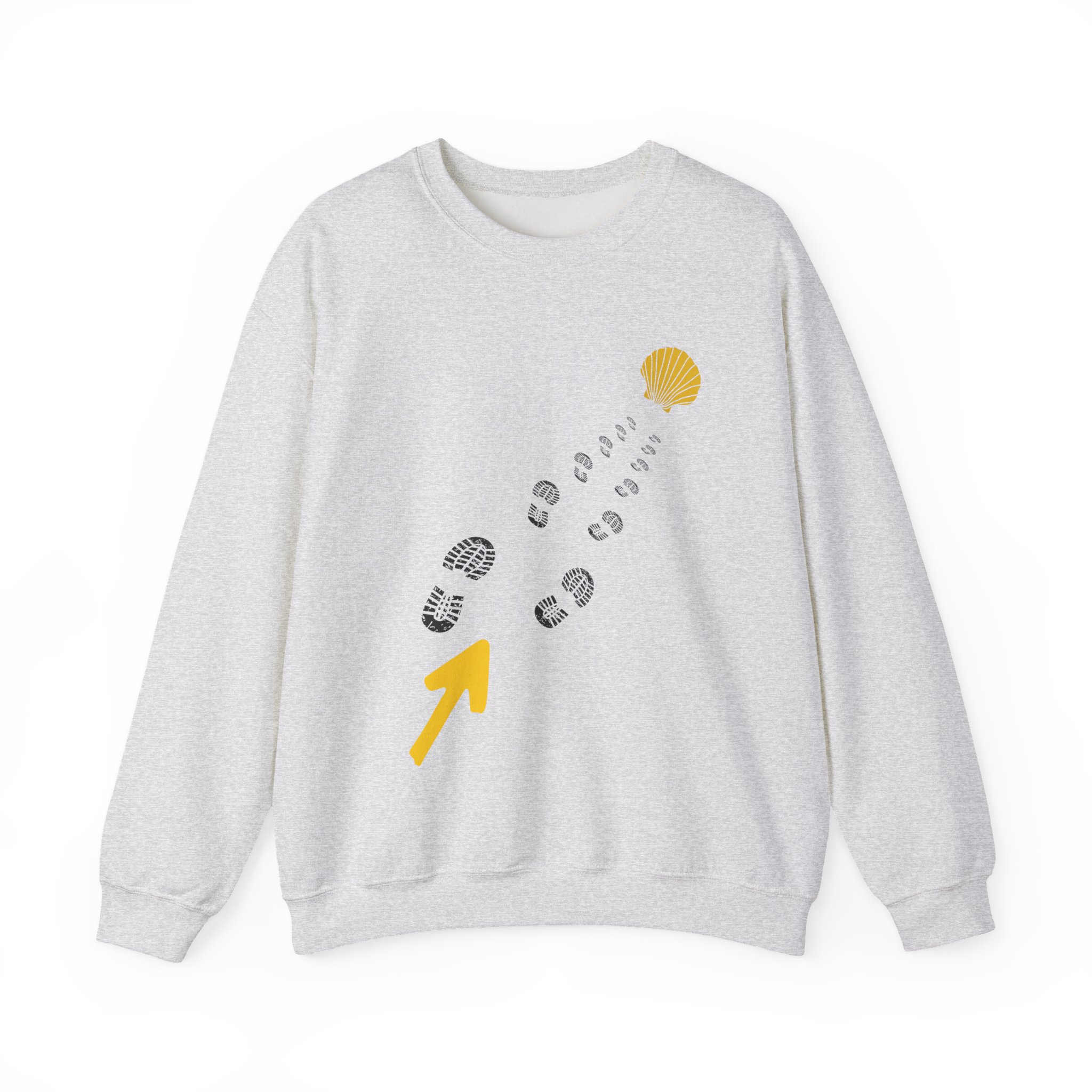 Camino de Santiago – "The Straight Path" Perspective Heavy Blend Crewneck Sweatshirt - Imagen 9