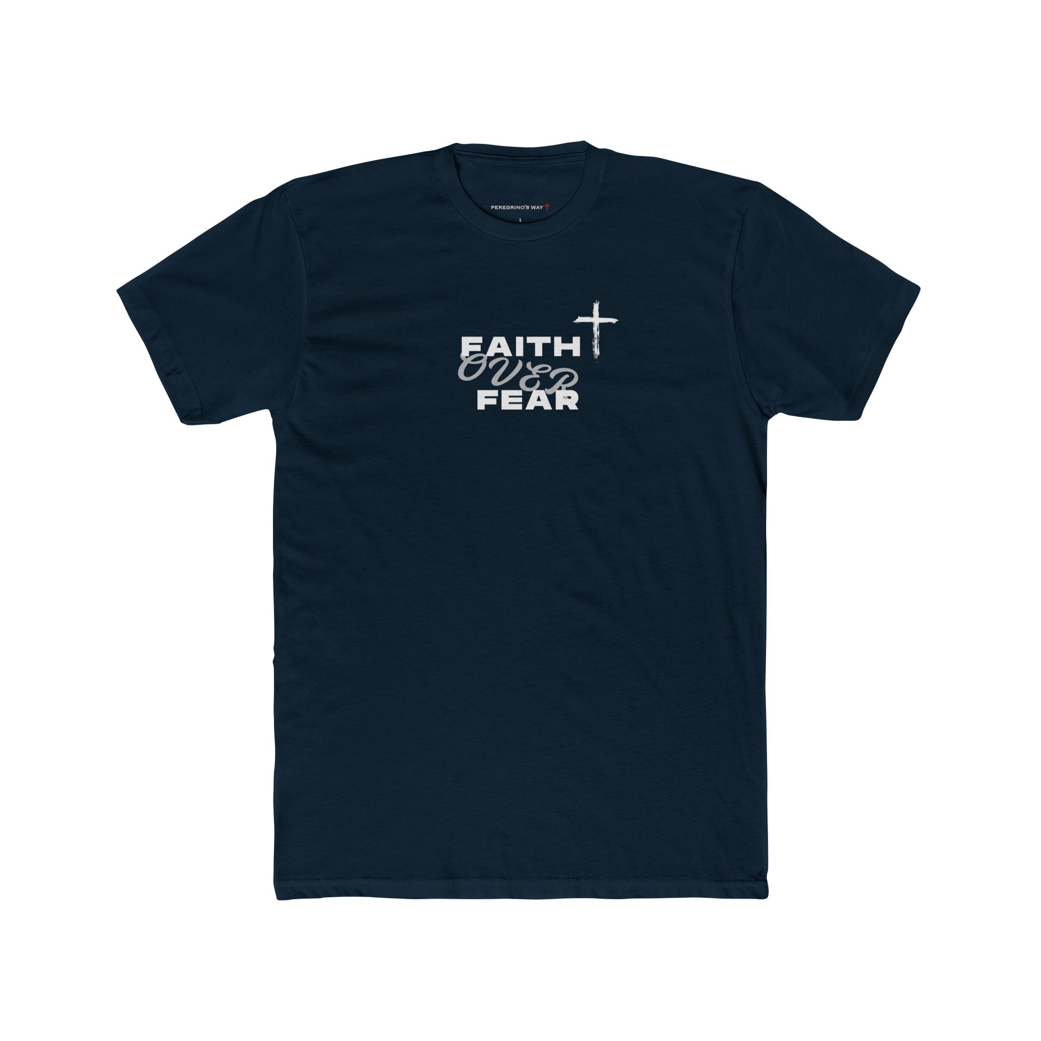 Faith Over Fear – "Brushstroke Cross" Classic T-Shirt - Imagen 12