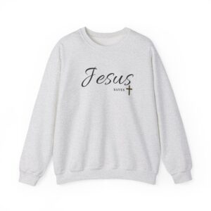 Jesus Saves – "Golden Grace" Classic Heavy Blend Crewneck Sweatshirt