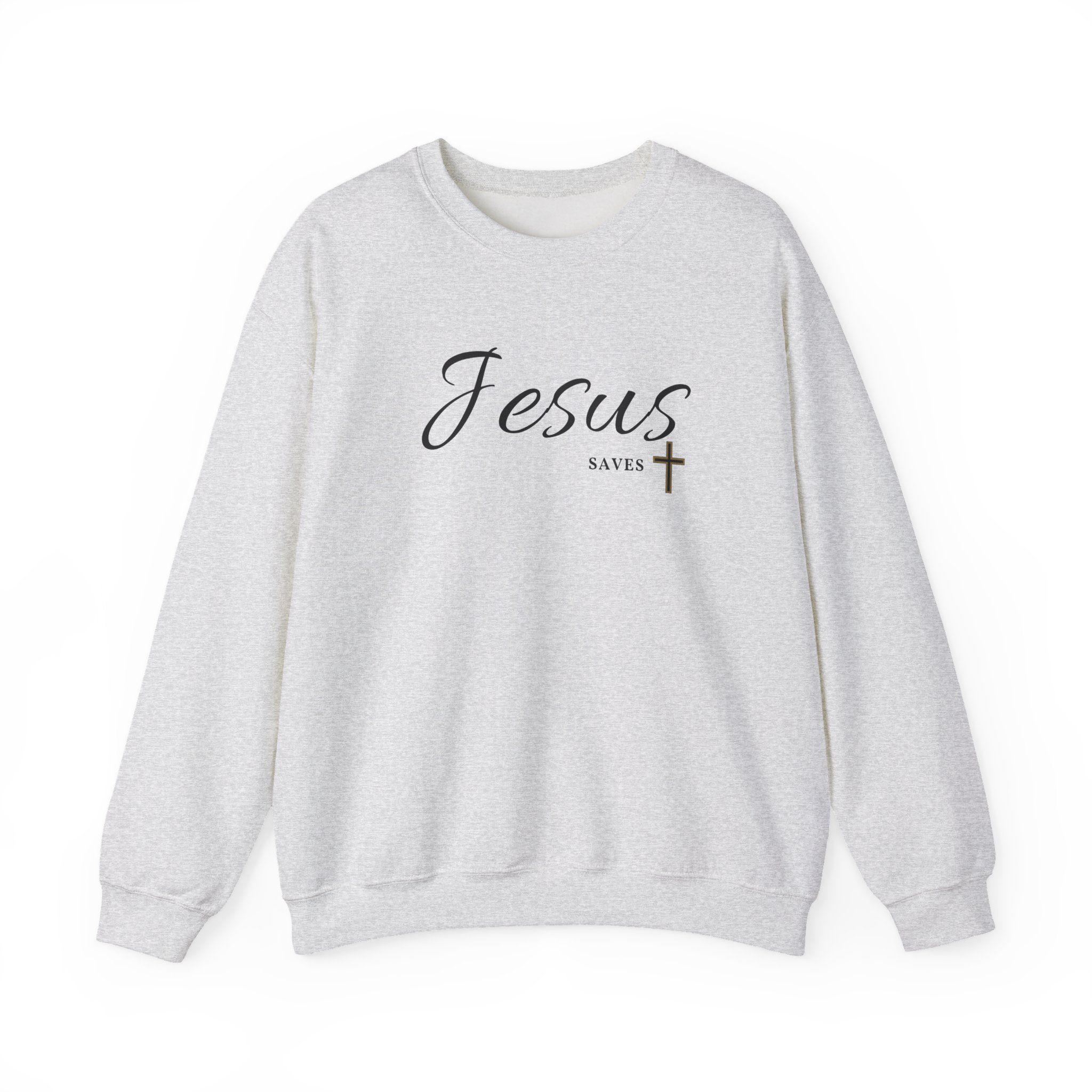 Jesus Saves – "Golden Grace" Classic Heavy Blend Crewneck Sweatshirt