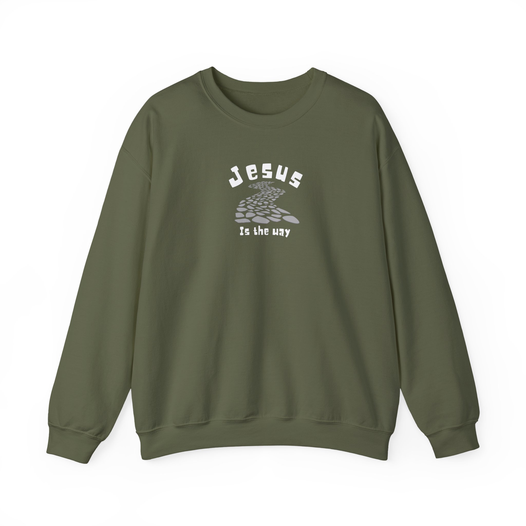 Jesus is the Way – "Stone Path" Classic Heavy Blend Crewneck Sweatshirt - Imagen 12