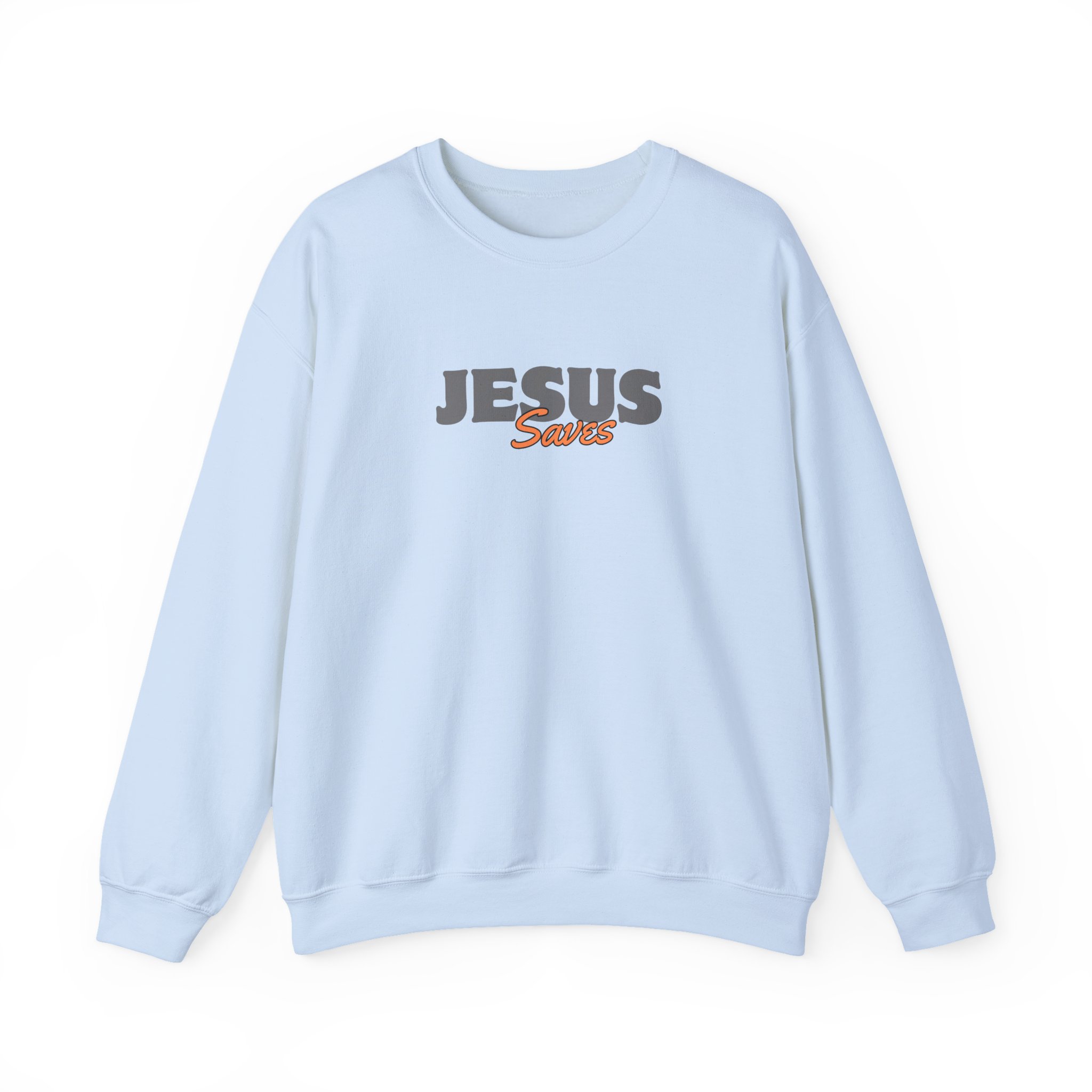 Jesus Saves – "Retro Bubble" Classic Heavy Blend Crewneck Sweatshirt - Imagen 4
