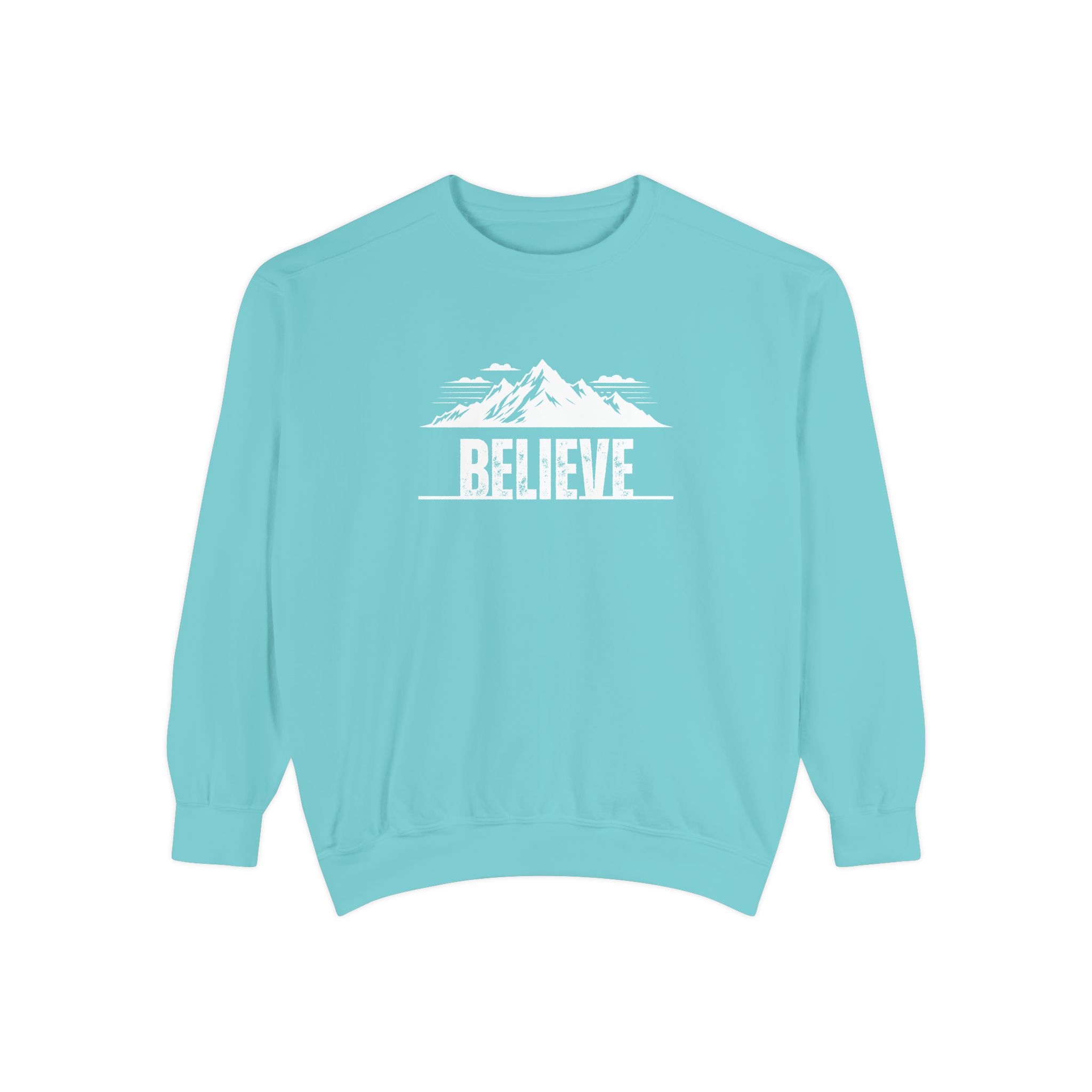 Believe – "The Mountain Summit" Vintage Garment-Dyed Sweatshirt - Imagen 3