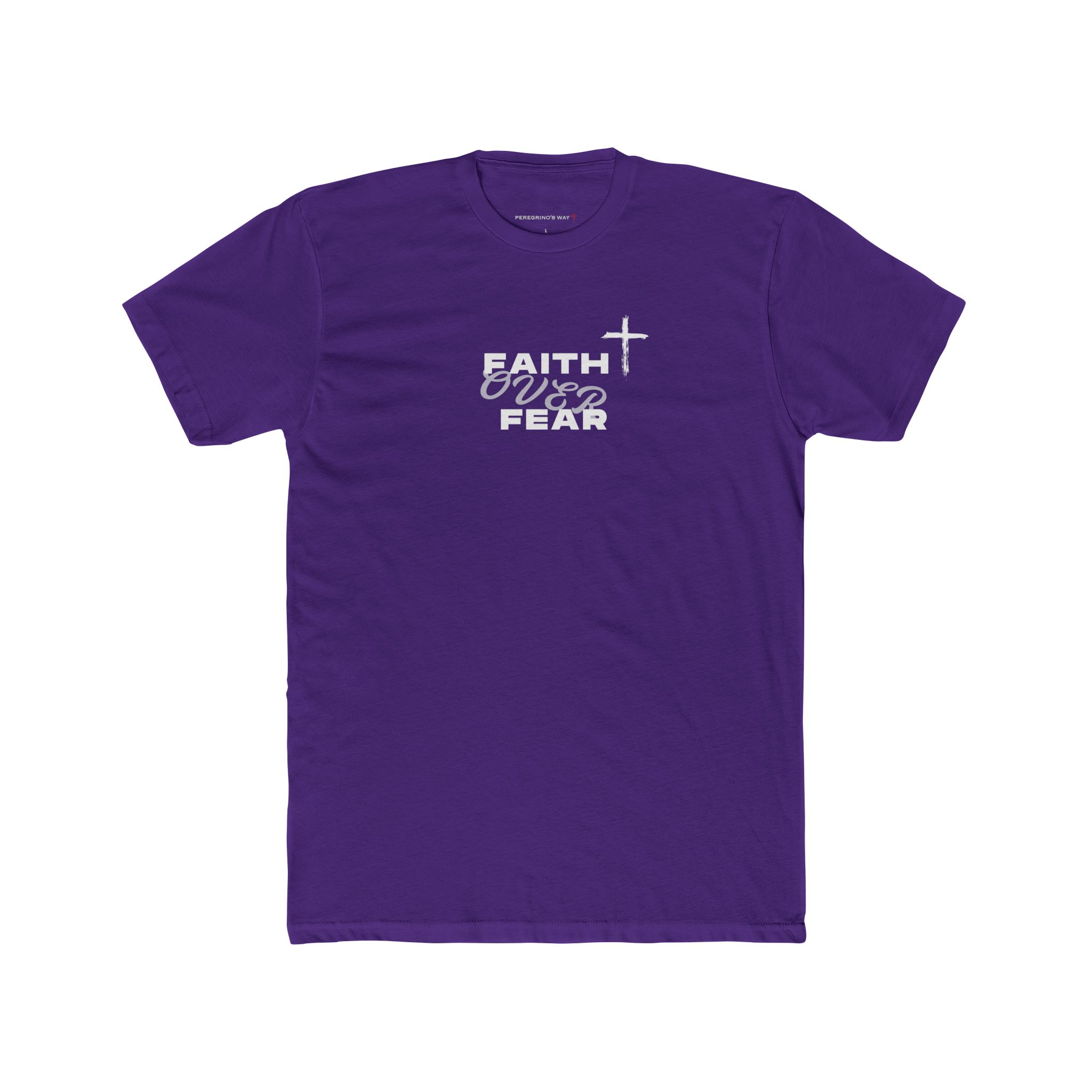 Faith Over Fear – "Brushstroke Cross" Classic T-Shirt - Imagen 7