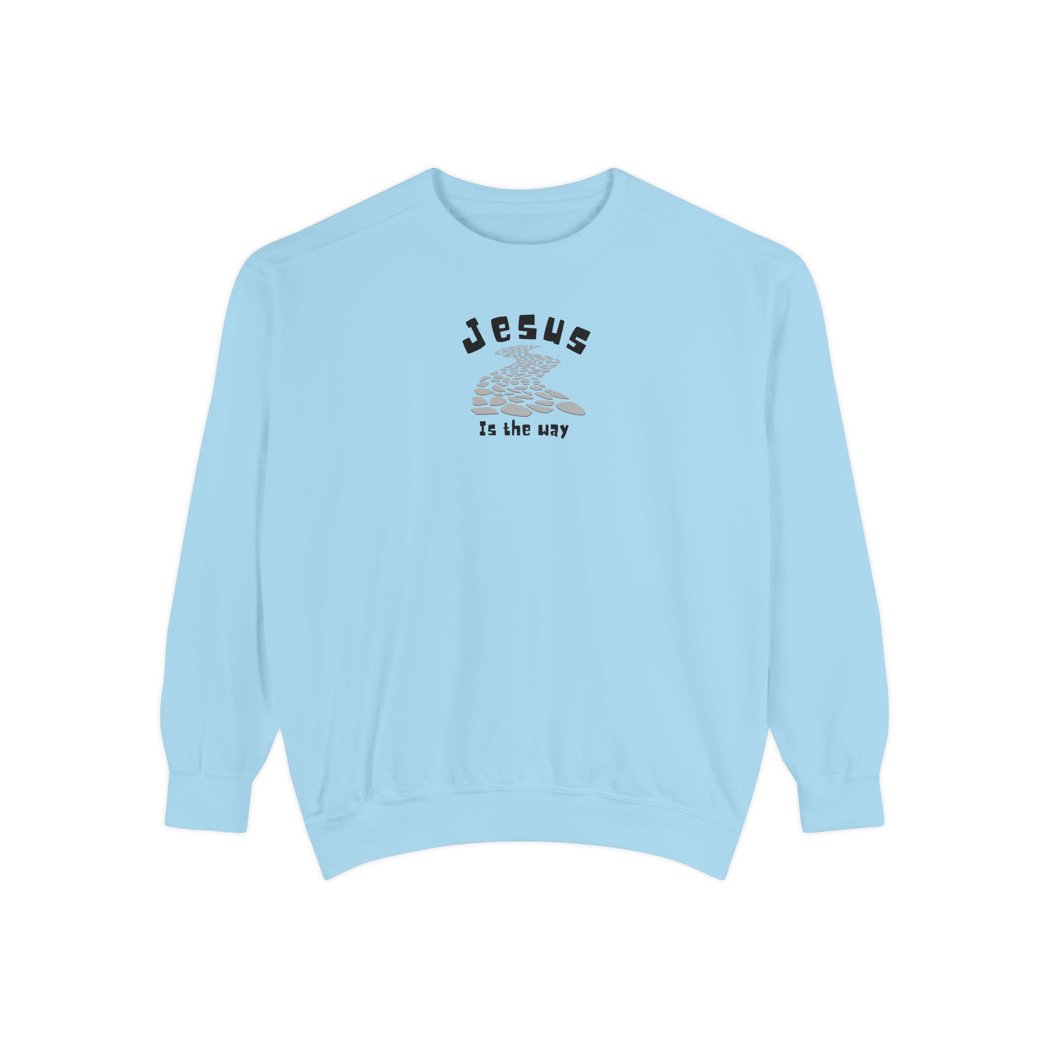 Jesus is the Way – "Stone Path" Vintage Garment-Dyed Sweatshirt - Imagen 6