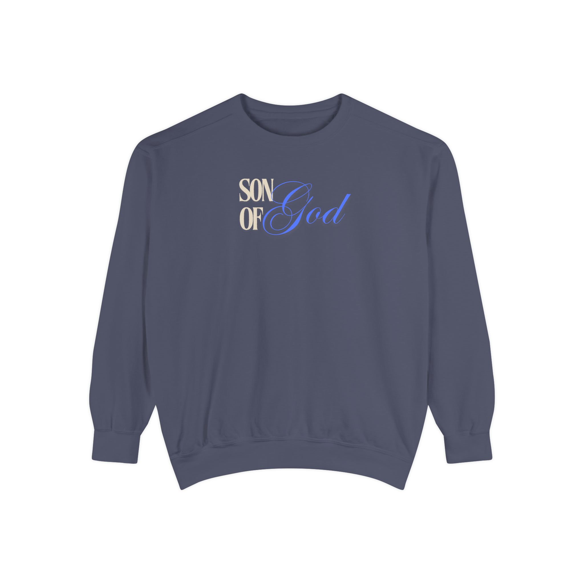 Son of God – "Graceful Blue" Vintage Garment-Dyed Sweatshirt - Imagen 5