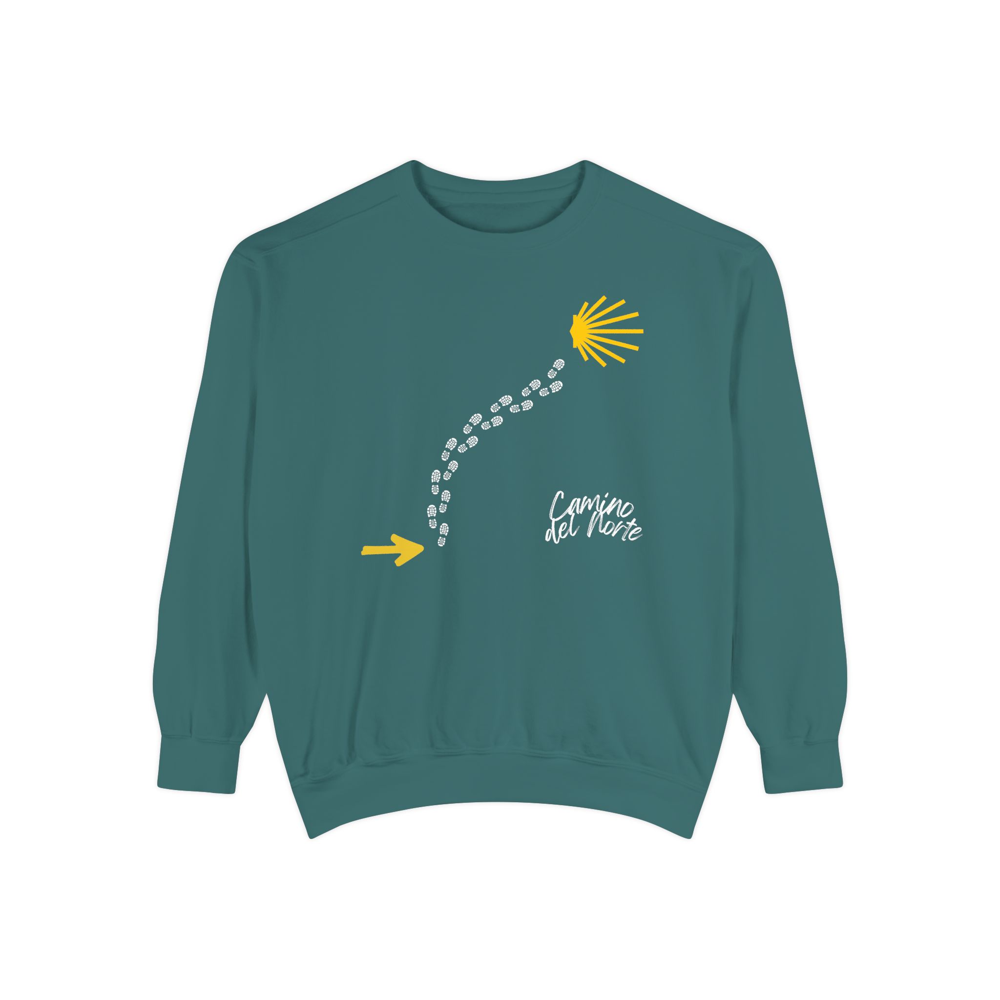 Camino de Santiago – "Camino del Norte Trail" Vintage Garment-Dyed Sweatshirt - Imagen 4