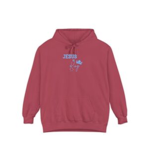Jesus is King – "Sky Blue Crown" Vintage Garment-Dyed Hoodie