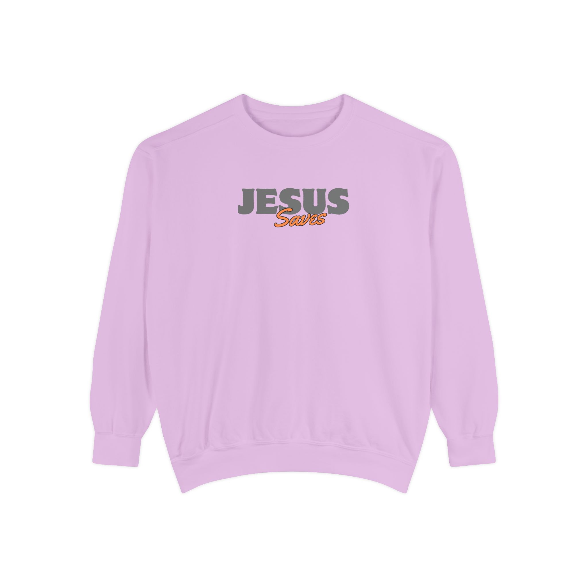 Jesus Saves – "Retro Bubble" Vintage Garment-Dyed Sweatshirt - Imagen 6