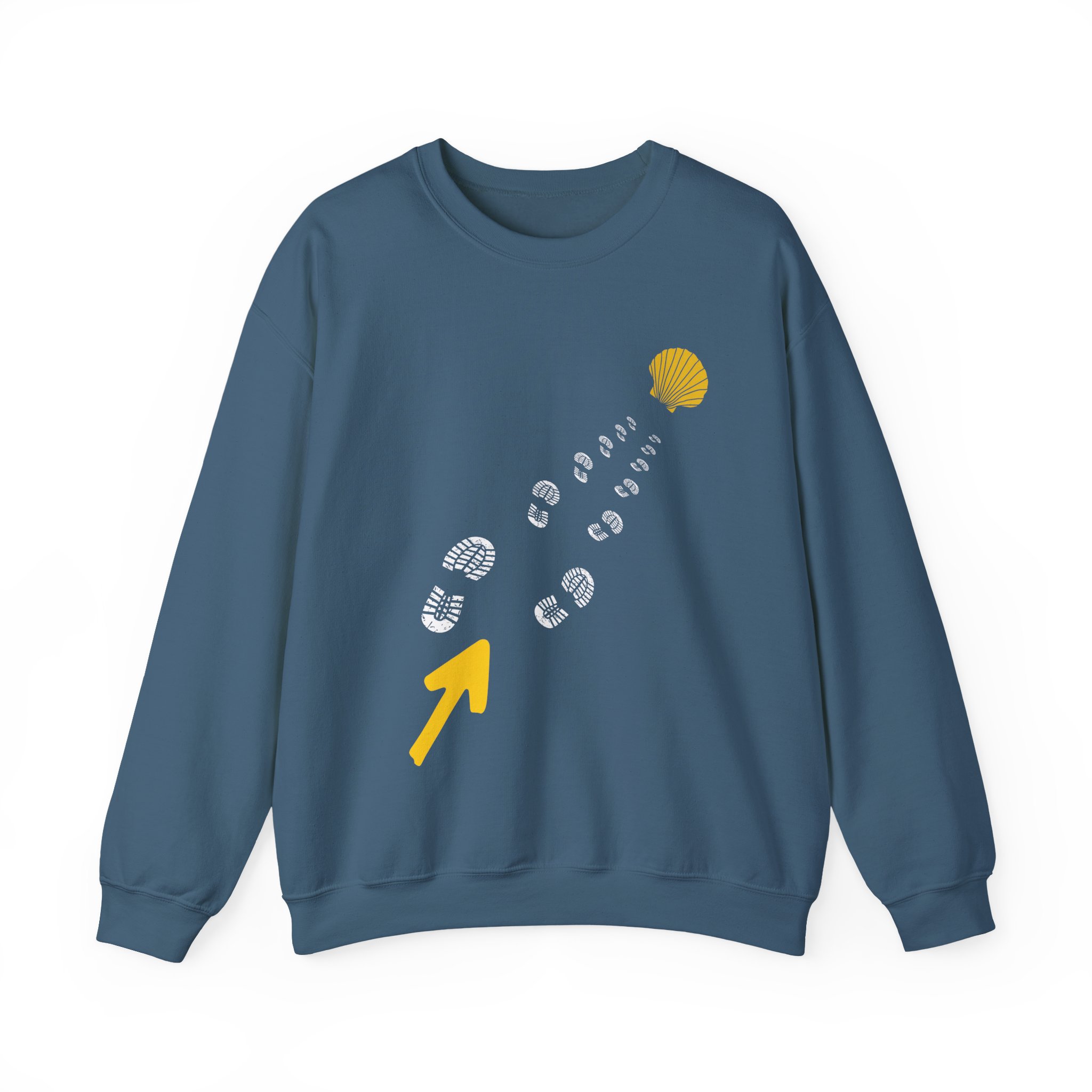 Camino de Santiago – "The Straight Path" Perspective Heavy Blend Crewneck Sweatshirt - Imagen 2