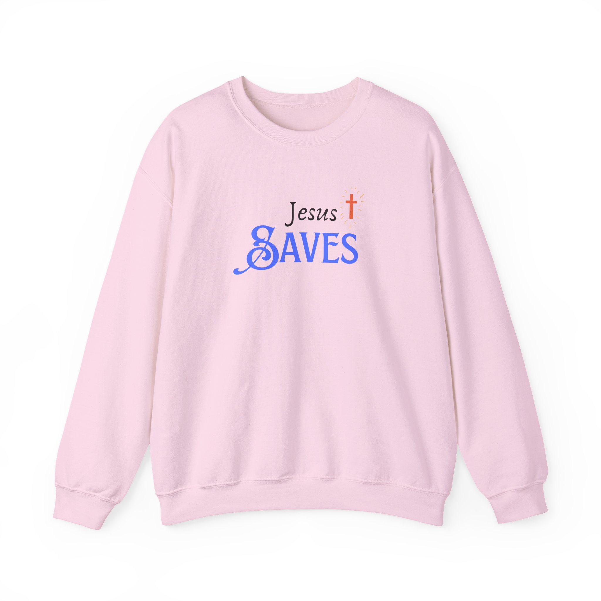 Jesus Saves – "Radiant Hope" Classic Heavy Blend Crewneck Sweatshirt - Imagen 3