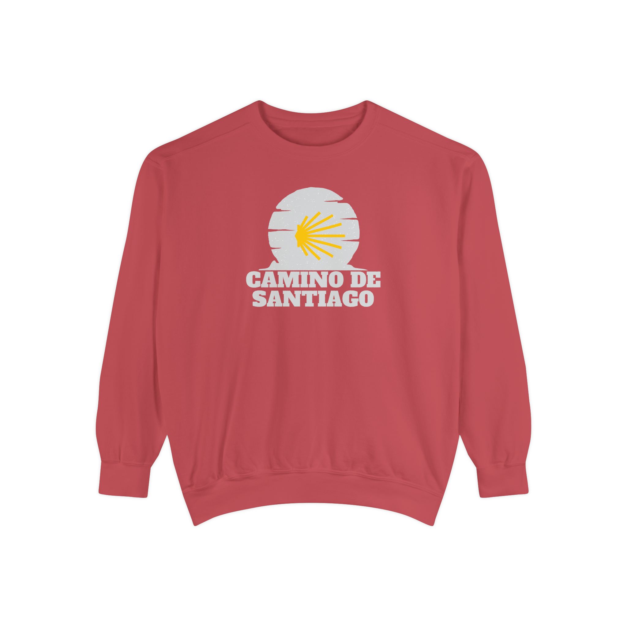 Camino de Santiago – "Sunburst Shell" Vintage Garment-Dyed Sweatshirt - Imagen 12