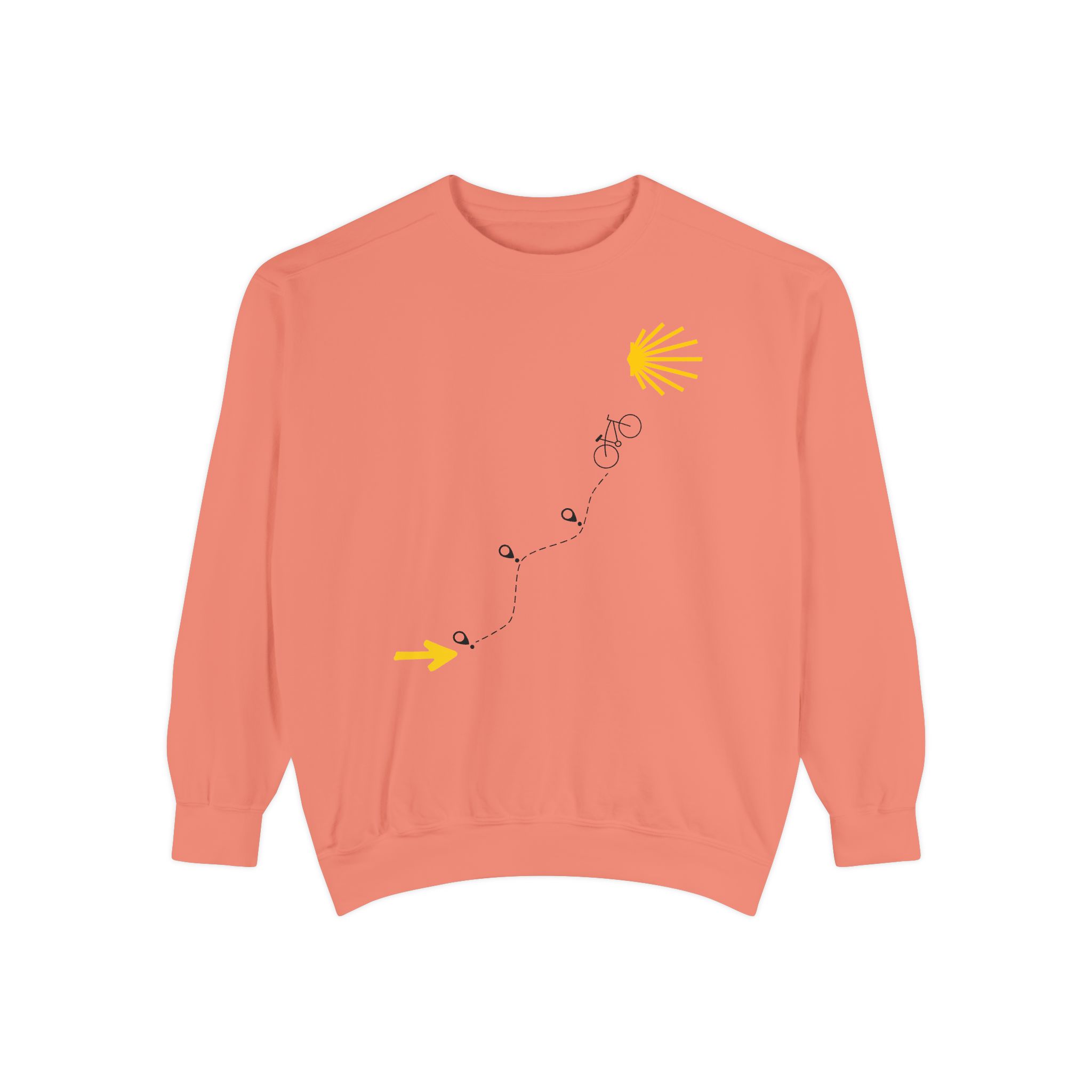 Camino de Santiago – "The Bicigrino Path" Vintage Garment-Dyed Sweatshirt - Imagen 8