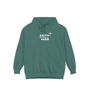 "Brushstroke Cross" Garment-Dyed Hoodie