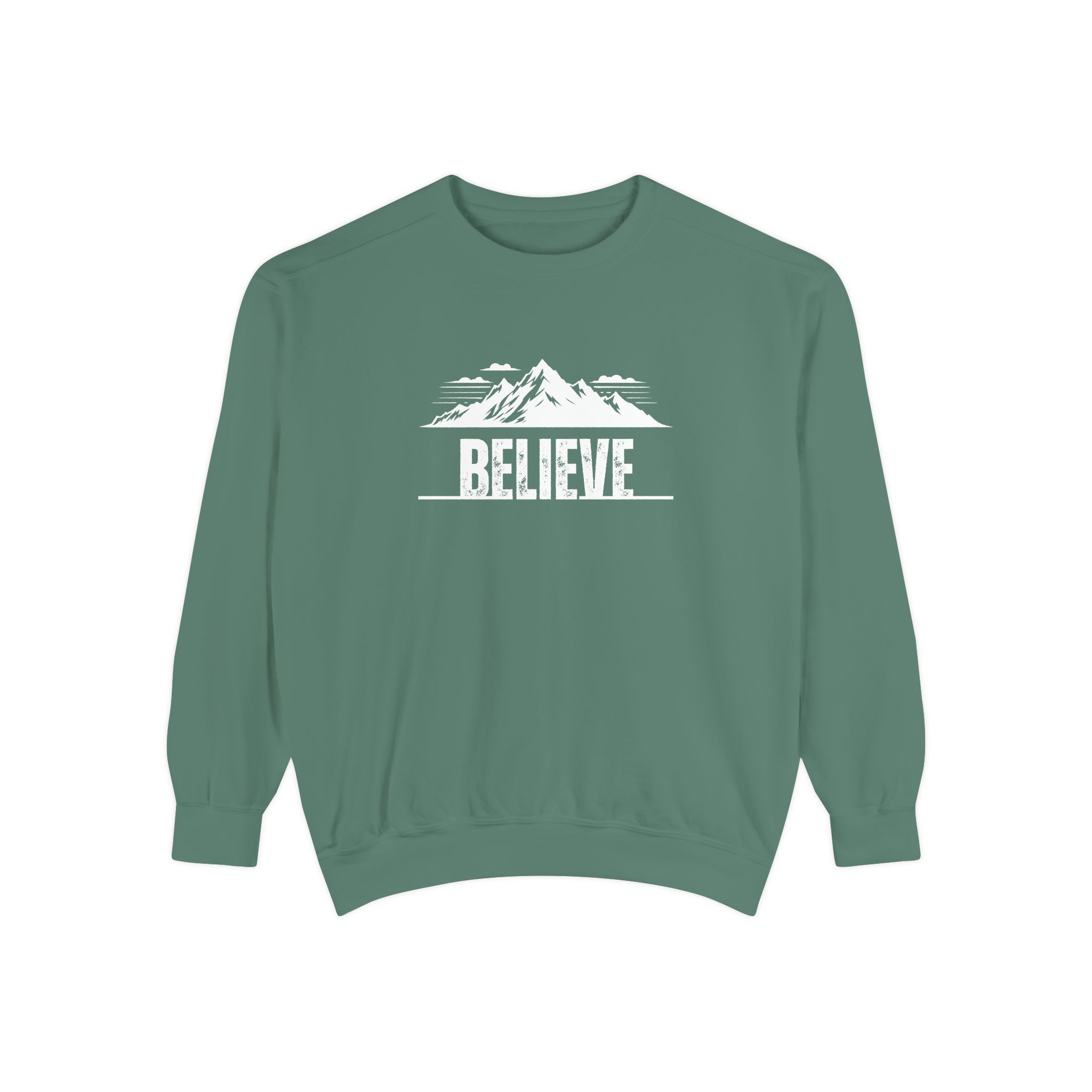Believe – "The Mountain Summit" Vintage Garment-Dyed Sweatshirt - Imagen 8