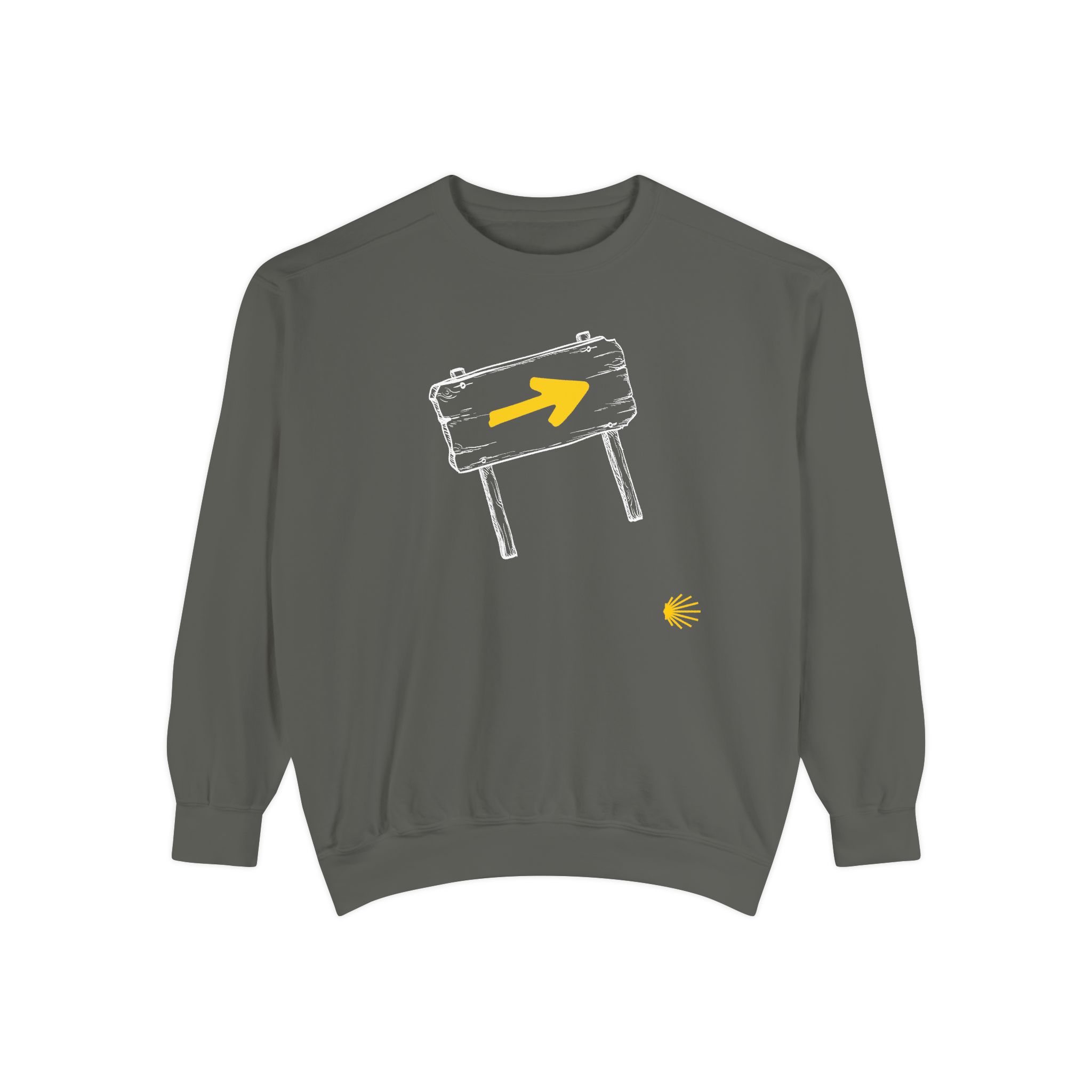 Camino de Santiago – "The Waymarker" Vintage Garment-Dyed Sweatshirt - Imagen 8
