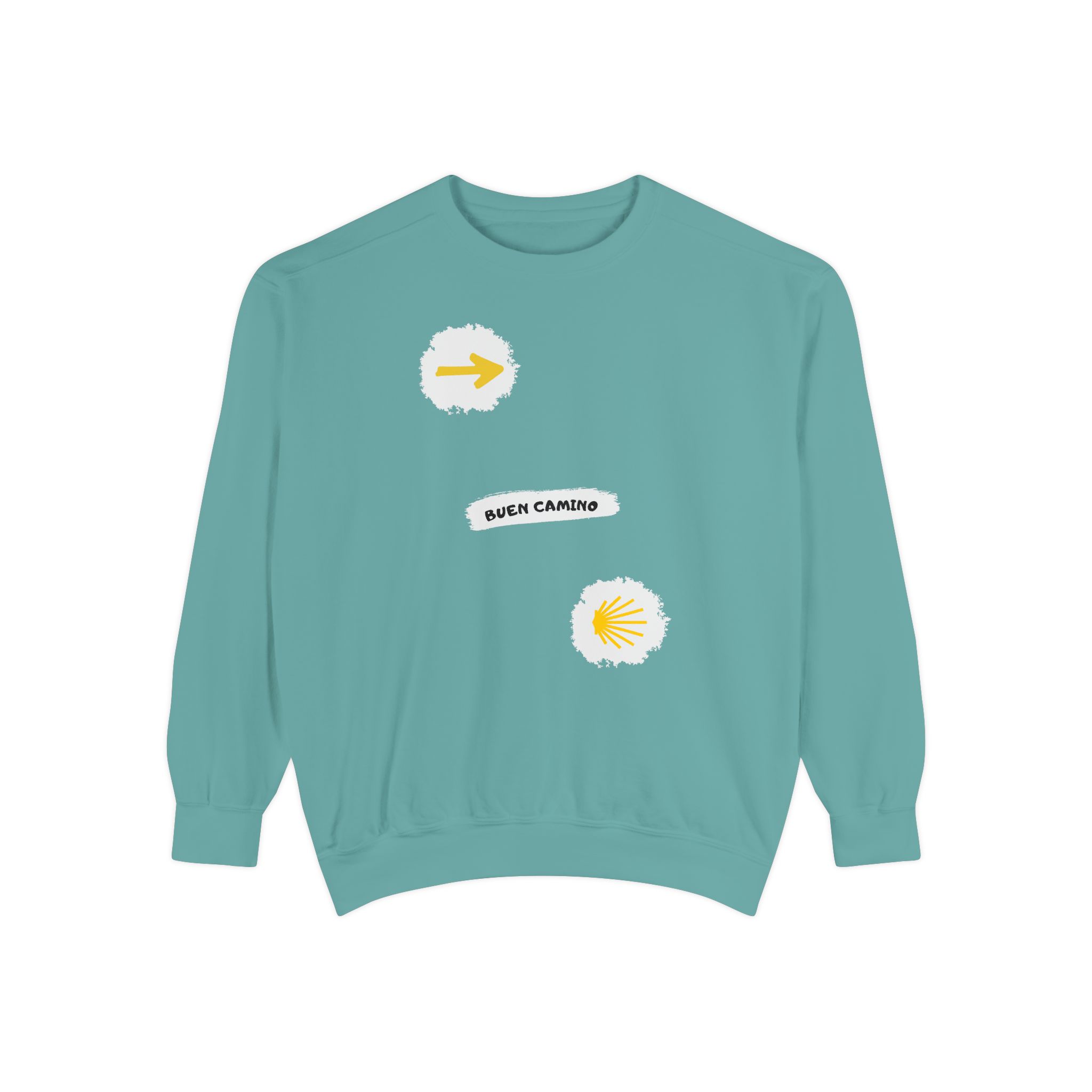 Camino de Santiago – "Urban Stencil" Vintage Garment-Dyed Sweatshirt - Imagen 8