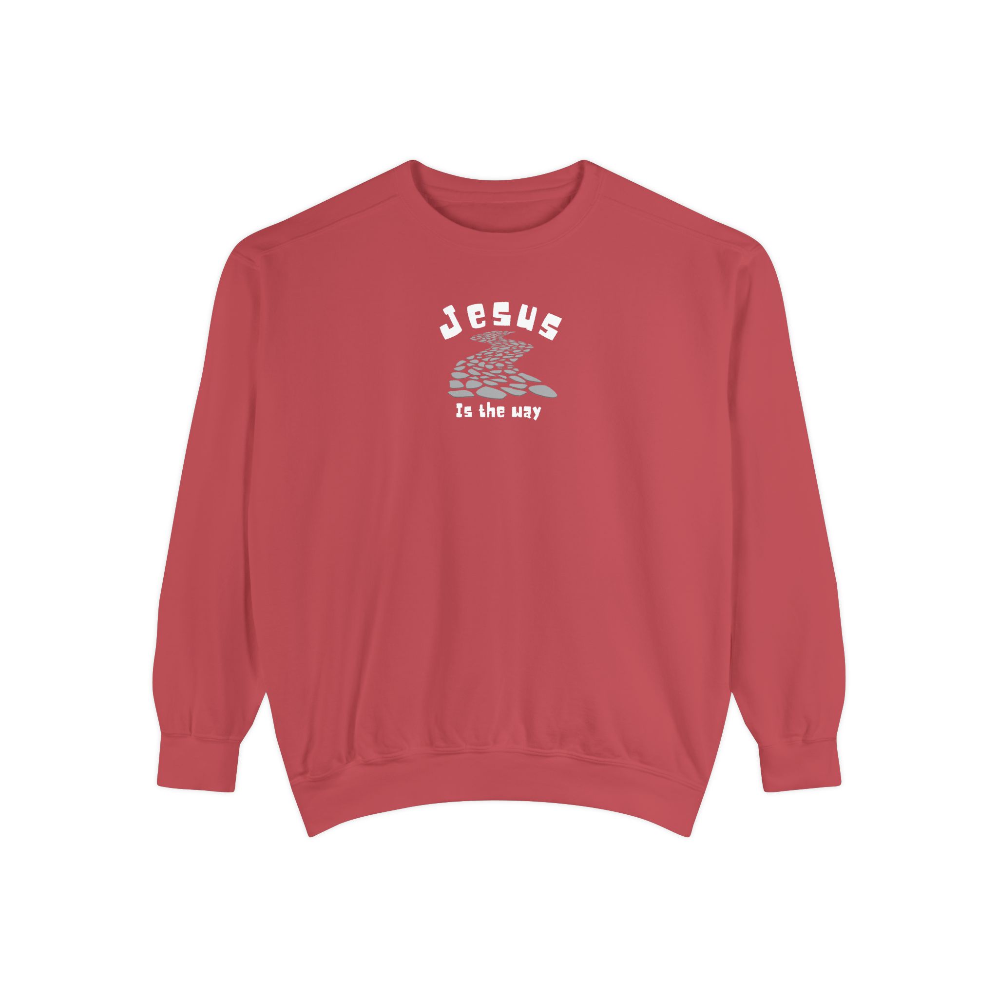 Jesus is the Way – "Stone Path" Vintage Garment-Dyed Sweatshirt - Imagen 9