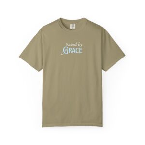 Saved by Grace – "Celestial Serif" Vintage Comfort Colors T-Shirt