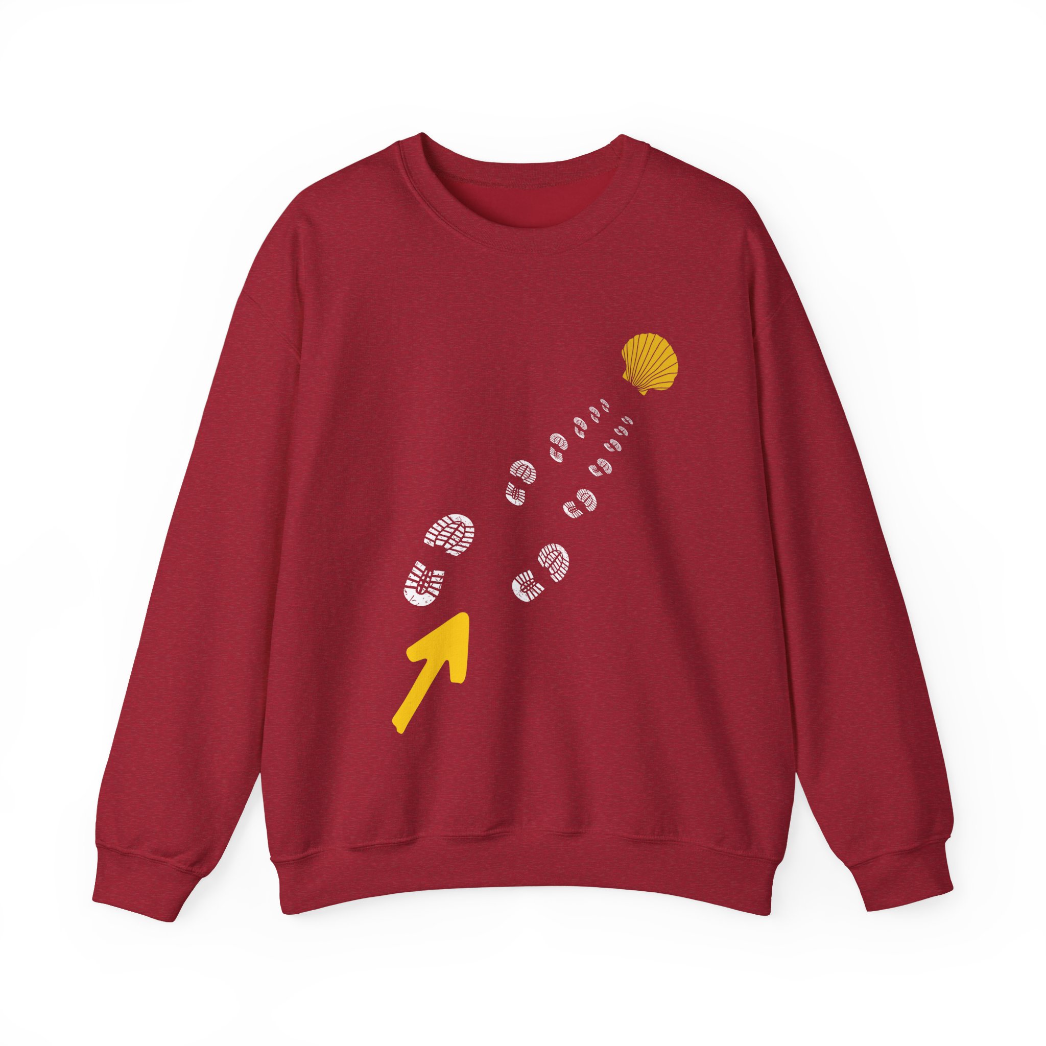 Camino de Santiago – "The Straight Path" Perspective Heavy Blend Crewneck Sweatshirt - Imagen 12
