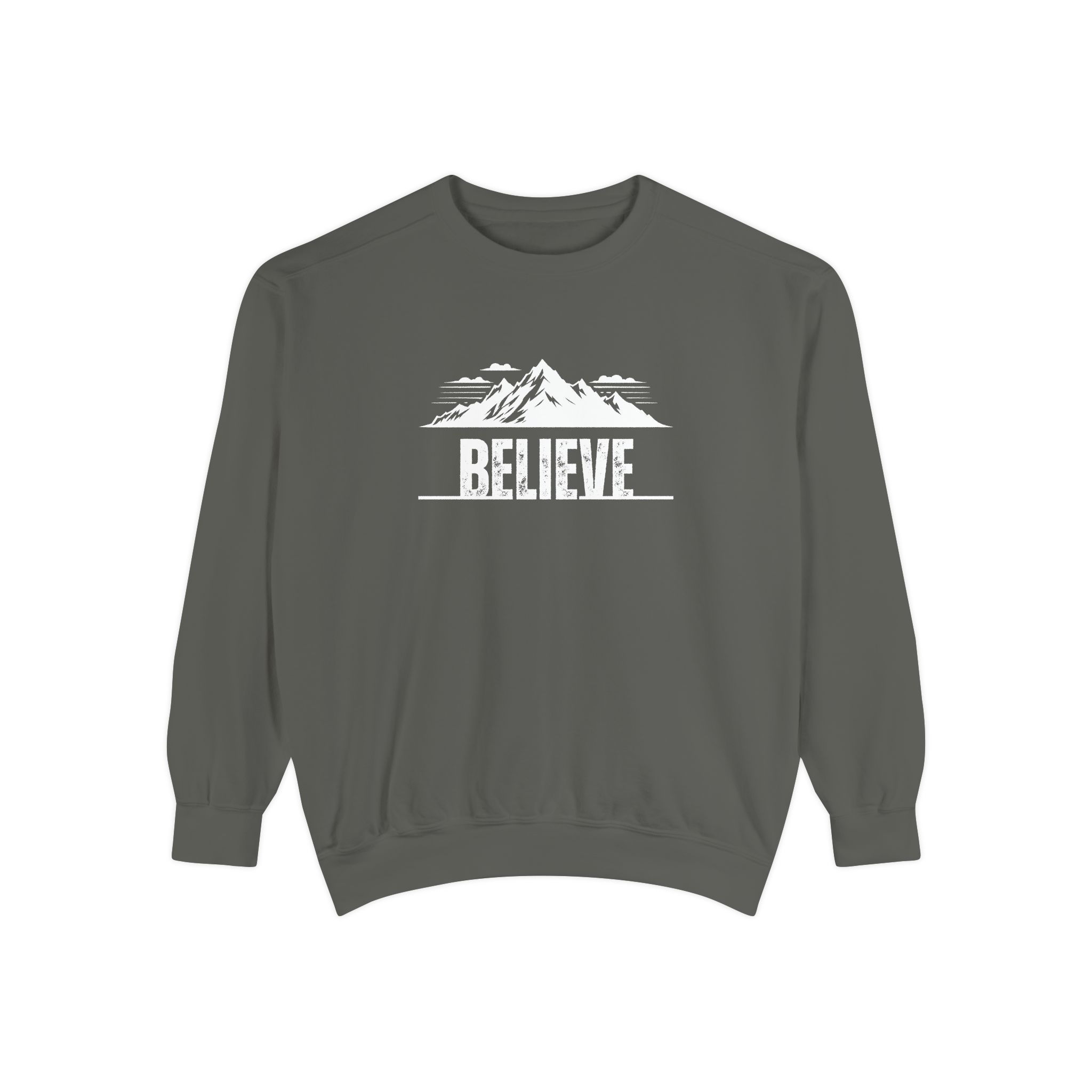 Believe – "The Mountain Summit" Vintage Garment-Dyed Sweatshirt - Imagen 10