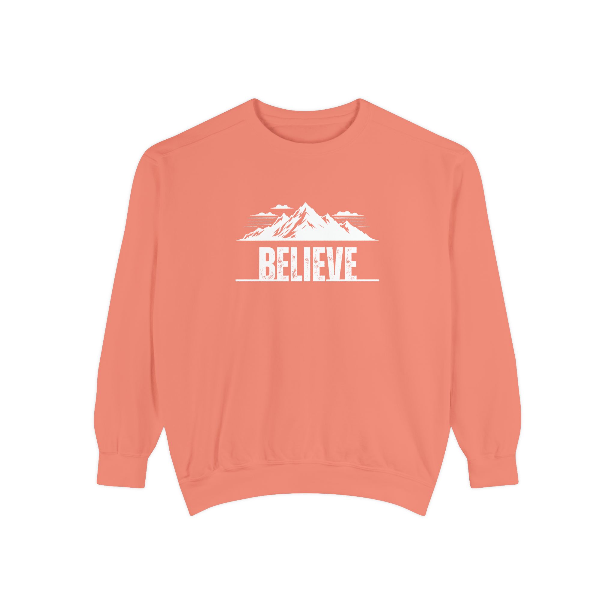 Believe – "The Mountain Summit" Vintage Garment-Dyed Sweatshirt - Imagen 14