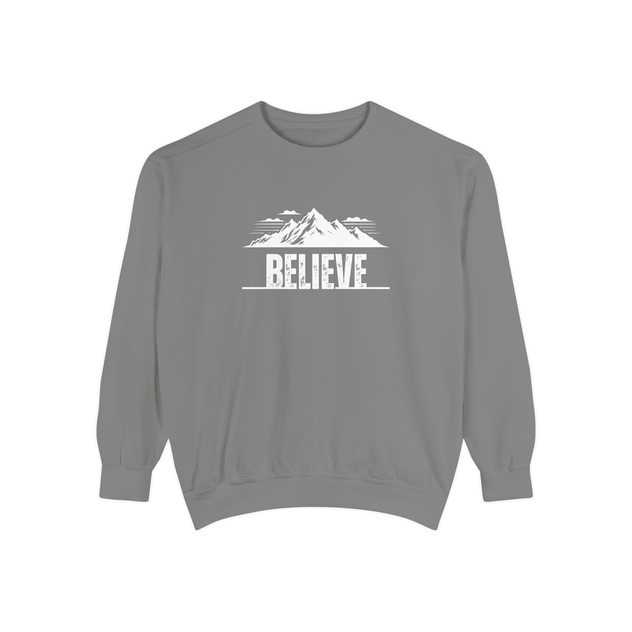 Believe – "The Mountain Summit" Vintage Garment-Dyed Sweatshirt - Imagen 7