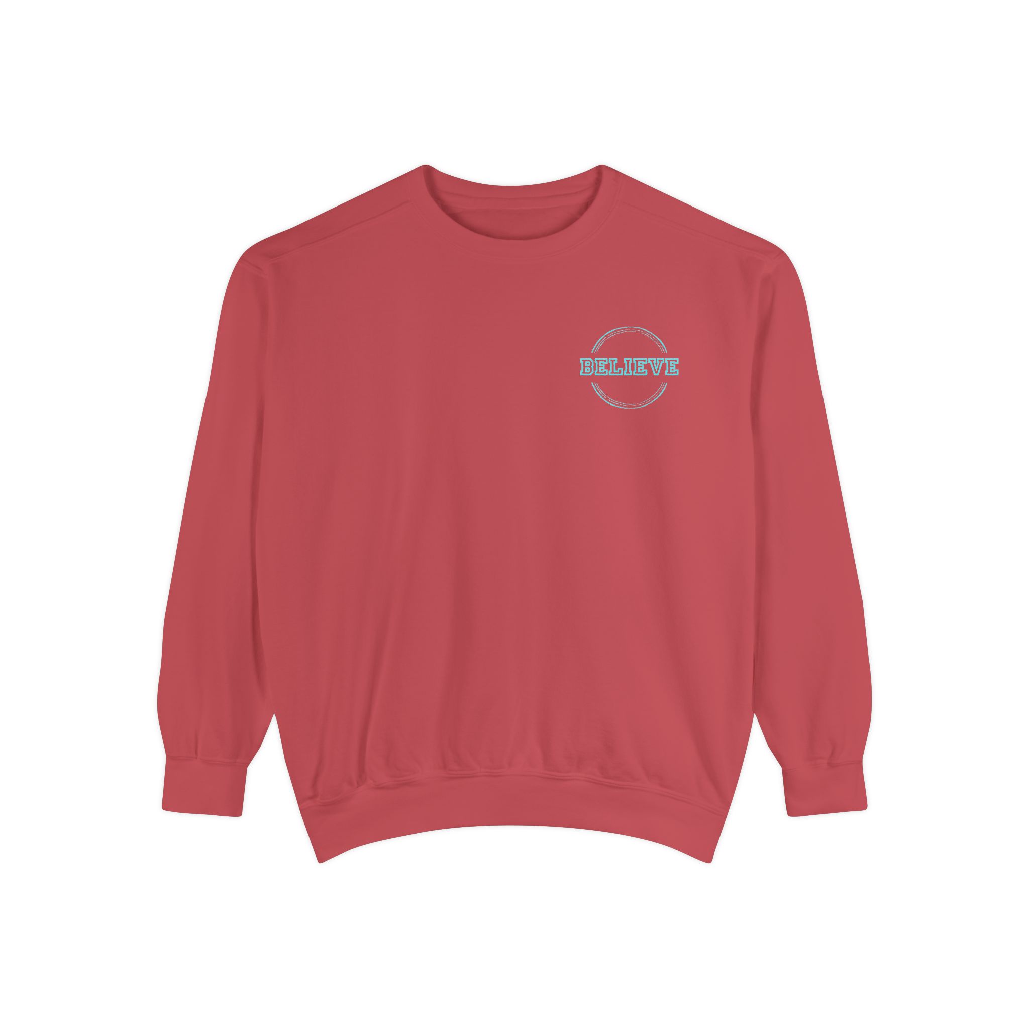 Believe – "Varsity Preppy Circle" Vintage Garment-Dyed Sweatshirt - Imagen 3