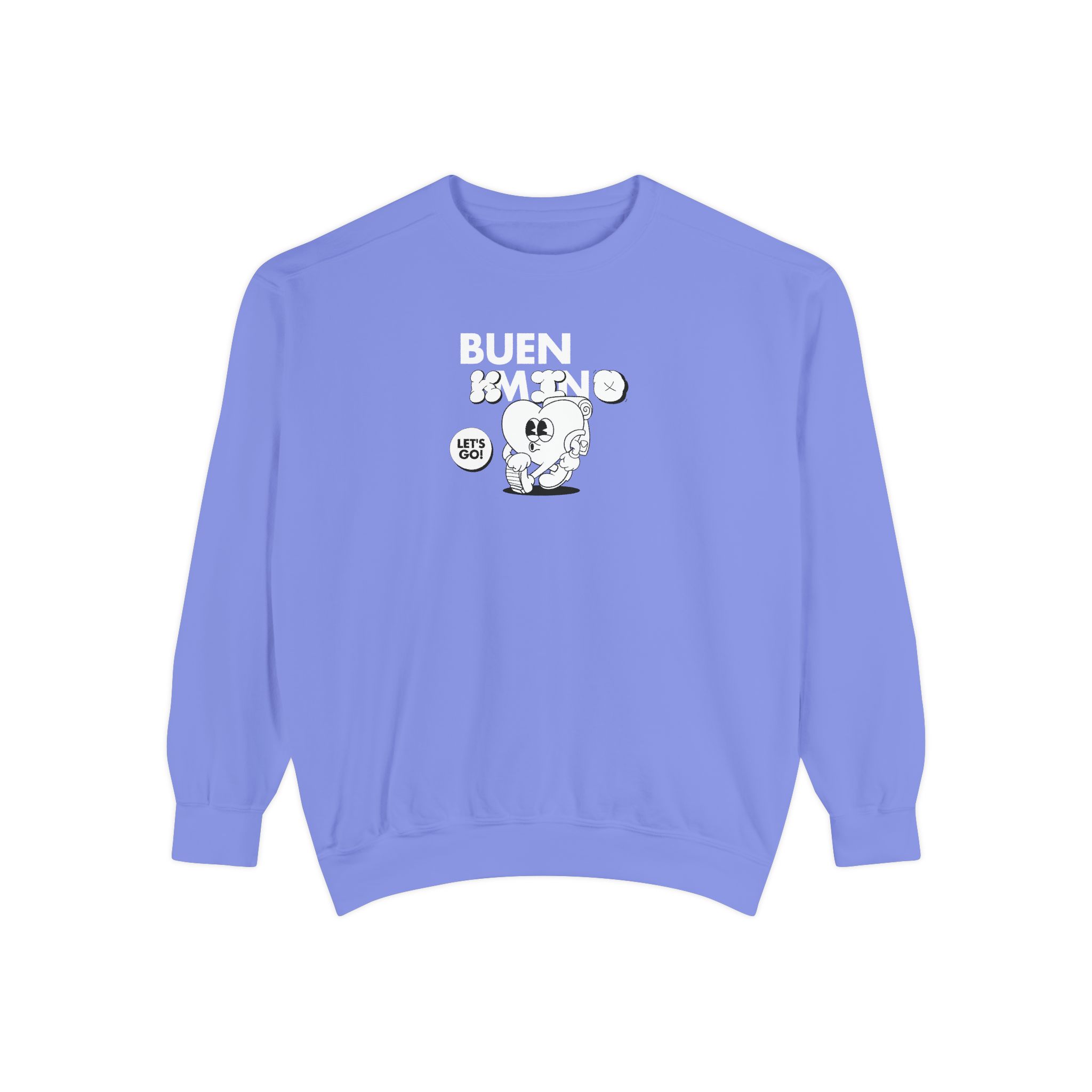 Camino de Santiago – "Let's Go Pilgrim" Vintage Garment-Dyed Sweatshirt - Imagen 5