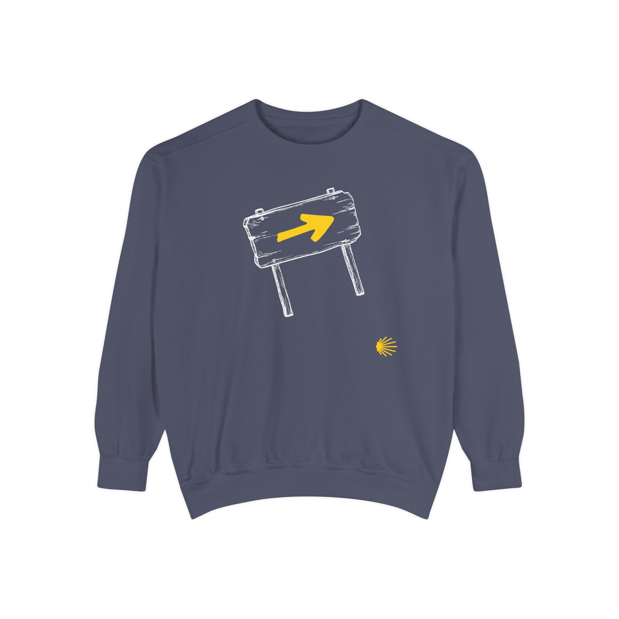 Camino de Santiago – "The Waymarker" Vintage Garment-Dyed Sweatshirt