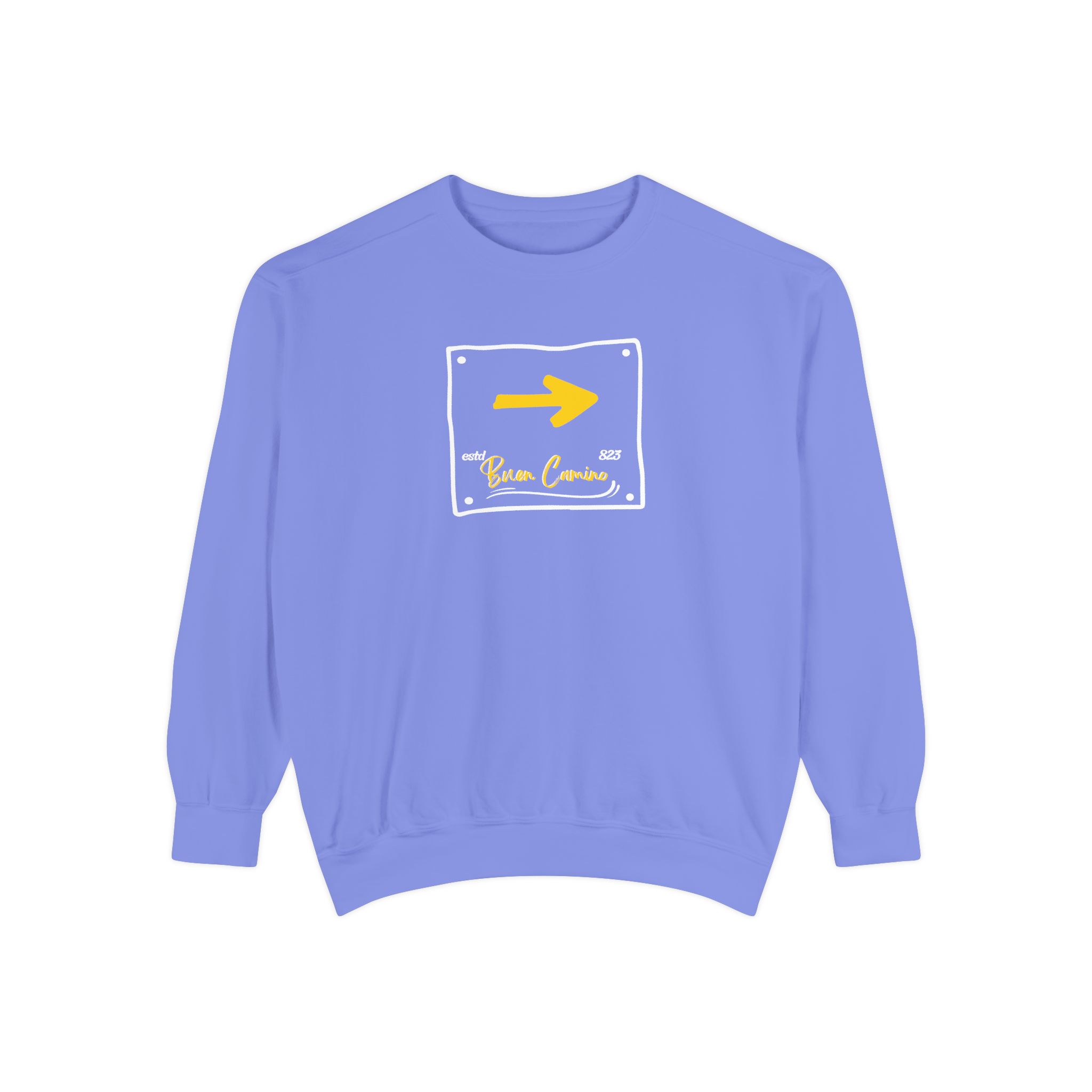 Camino de Santiago – "The Yellow Arrow" Vintage Garment-Dyed Sweatshirt - Imagen 6