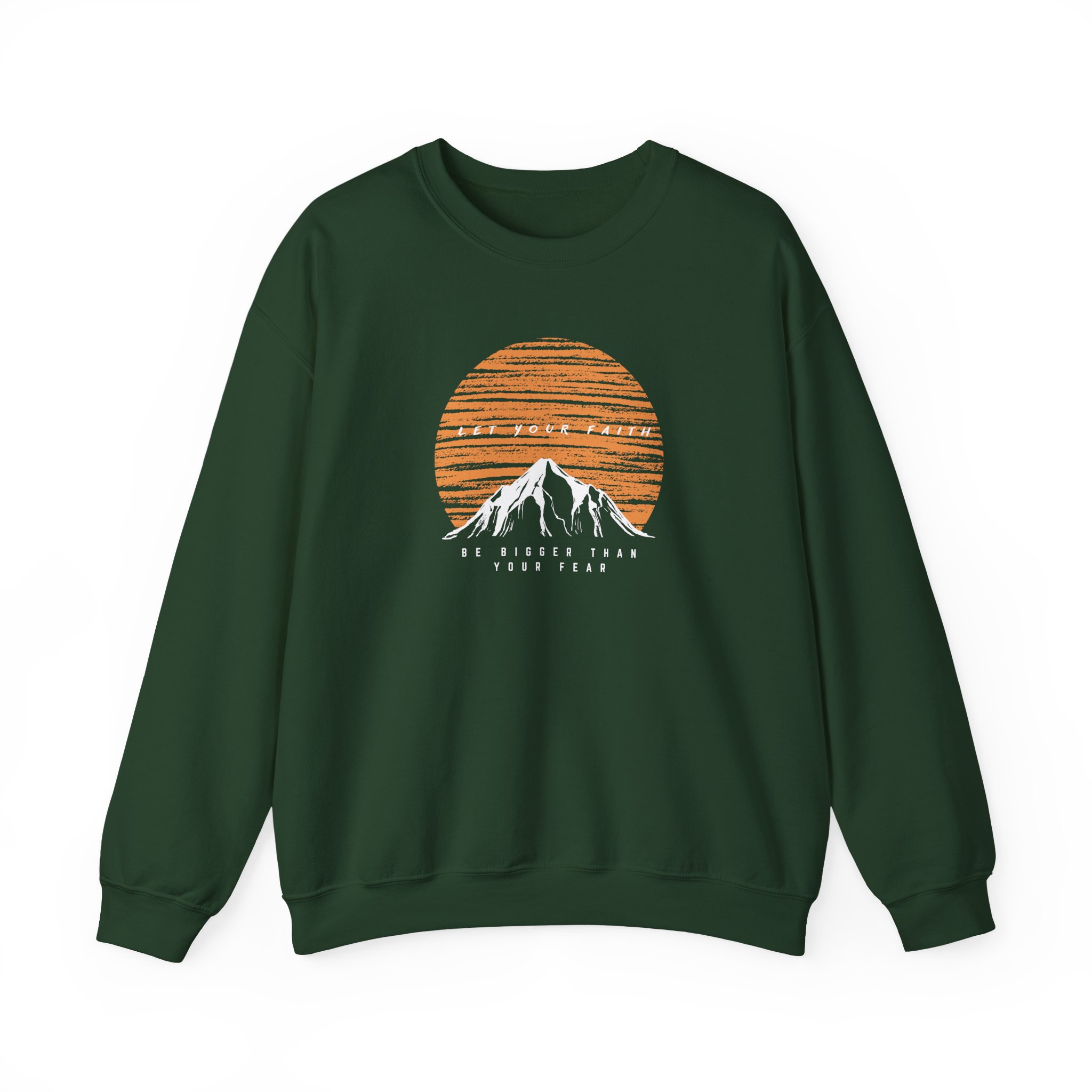 Faith Over Fear – "Sunset Summit" Classic Heavy Blend Crewneck Sweatshirt