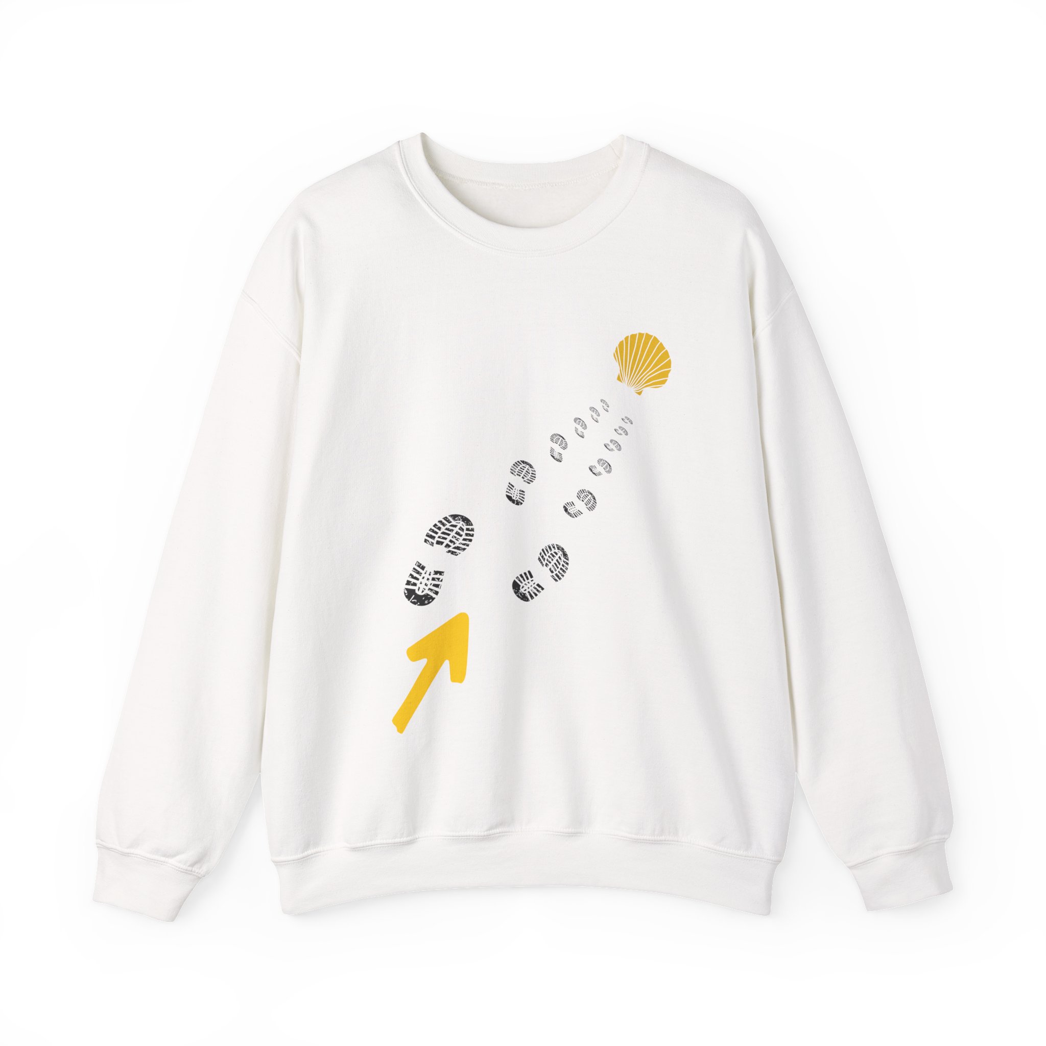 Camino de Santiago – "The Straight Path" Perspective Heavy Blend Crewneck Sweatshirt - Imagen 8