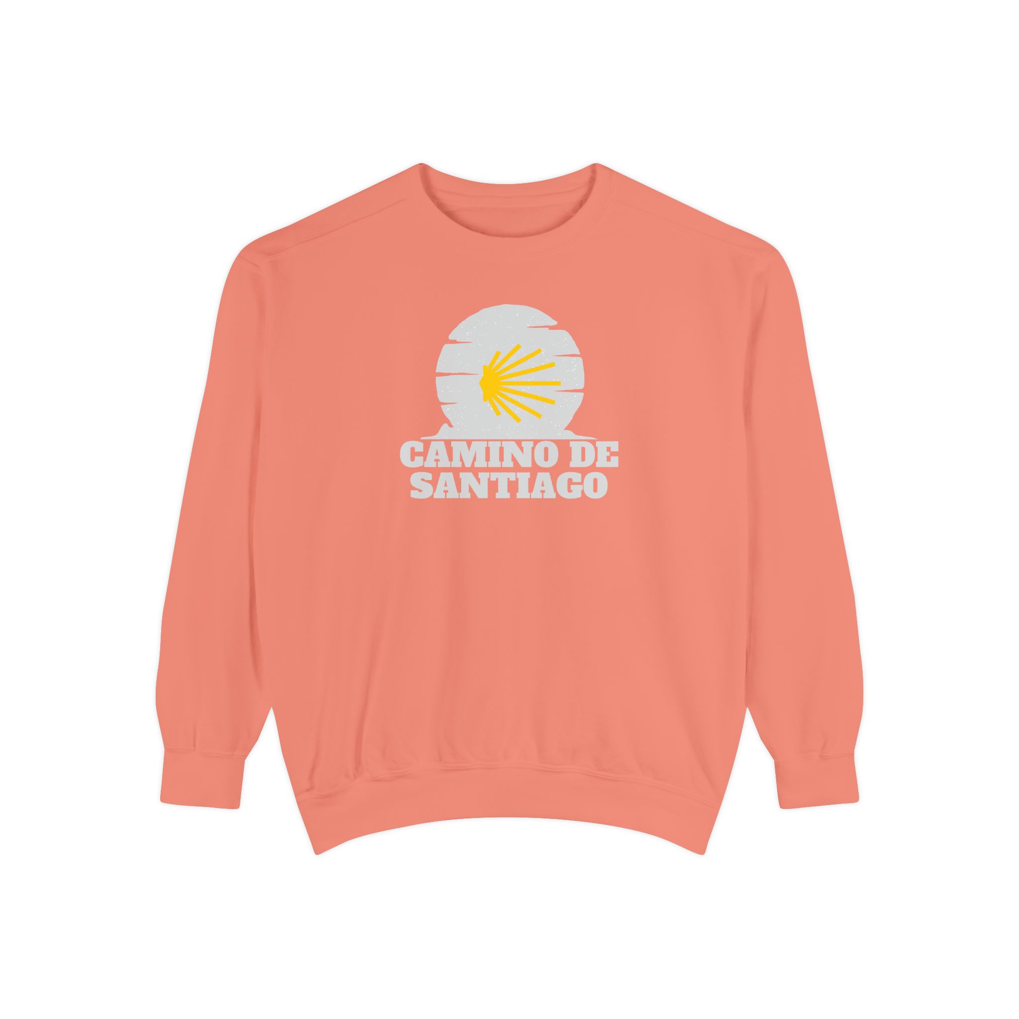 Camino de Santiago – "Sunburst Shell" Vintage Garment-Dyed Sweatshirt - Imagen 3