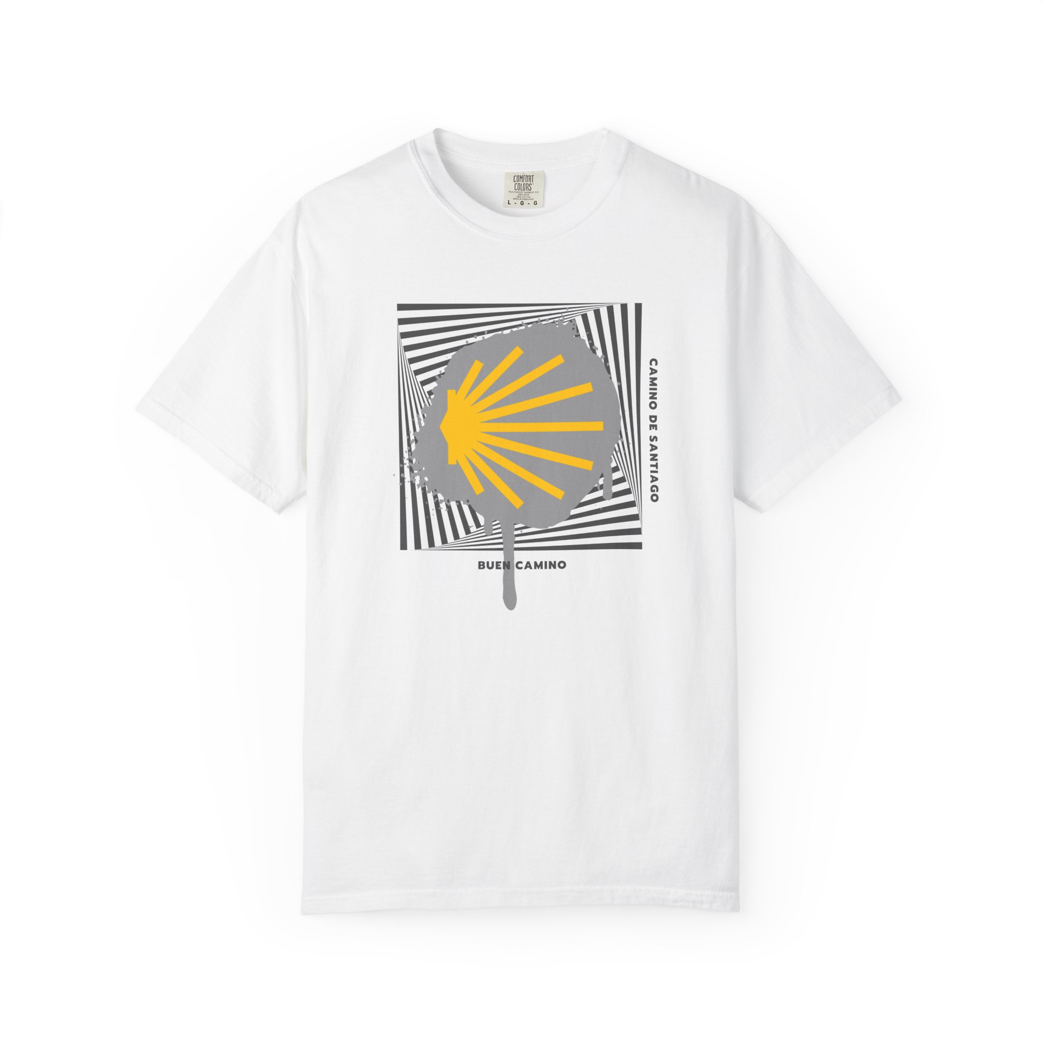 Camino de Santiago – "Stencil Way" Urban Graffiti Comfort Colors T-Shirt - Imagen 2