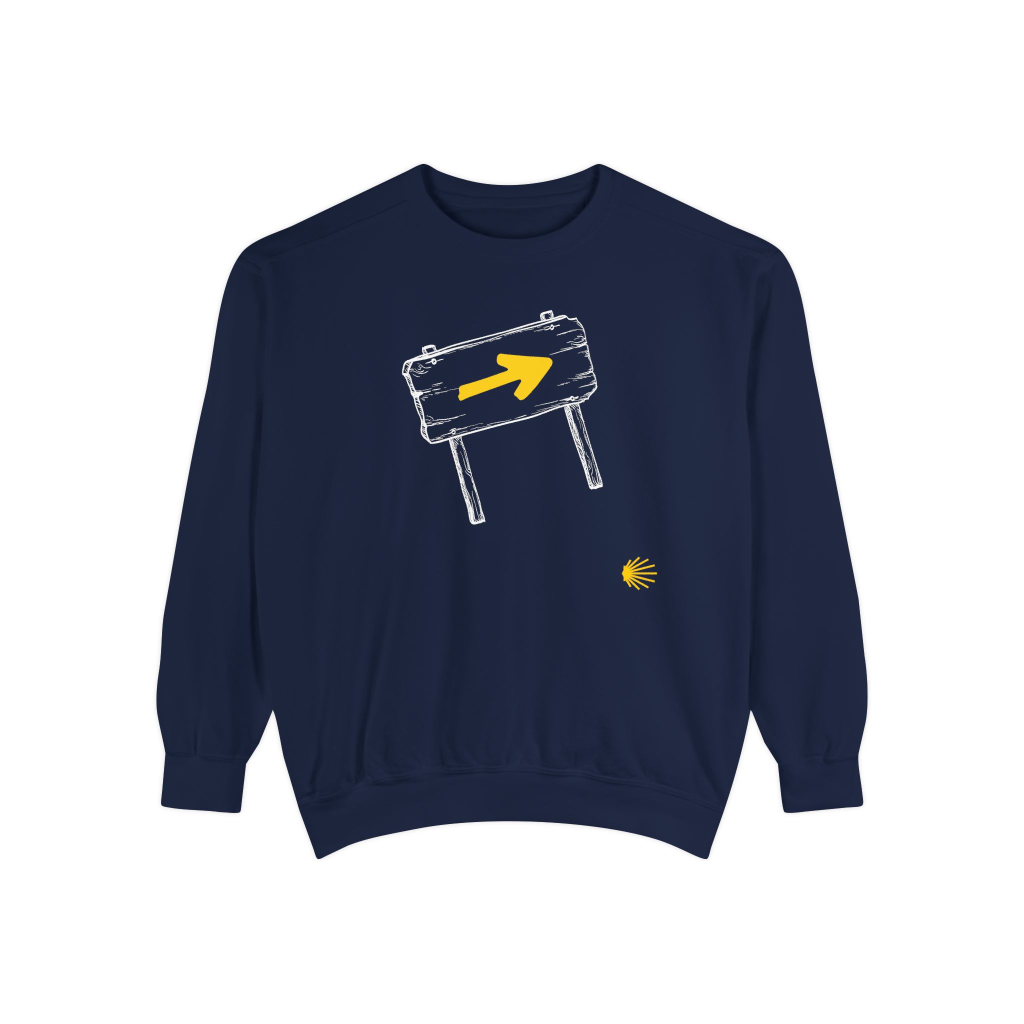 Camino de Santiago – "The Waymarker" Vintage Garment-Dyed Sweatshirt - Imagen 5